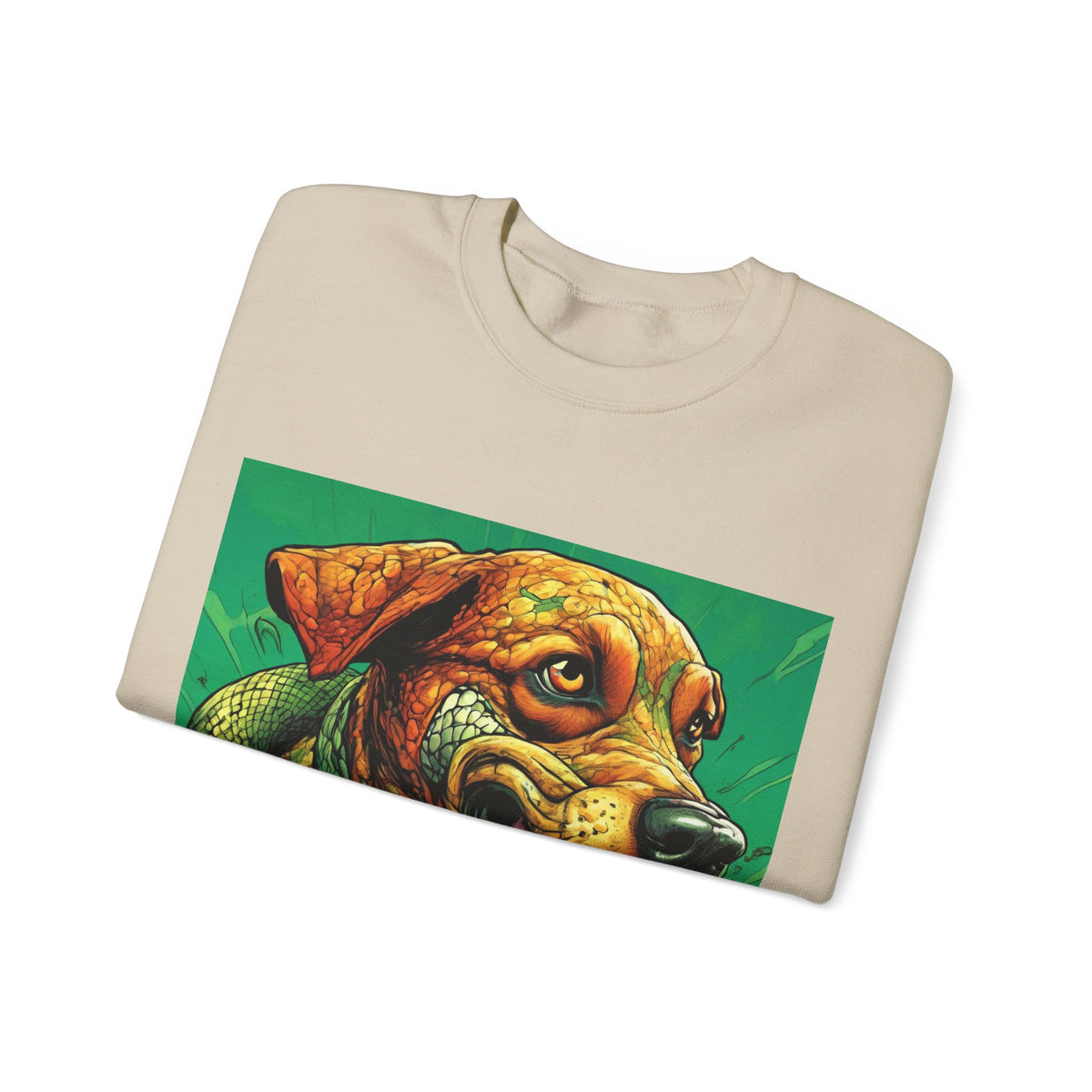 Serpent Guardian Dog Bold Fantasy Art Sweatshirt