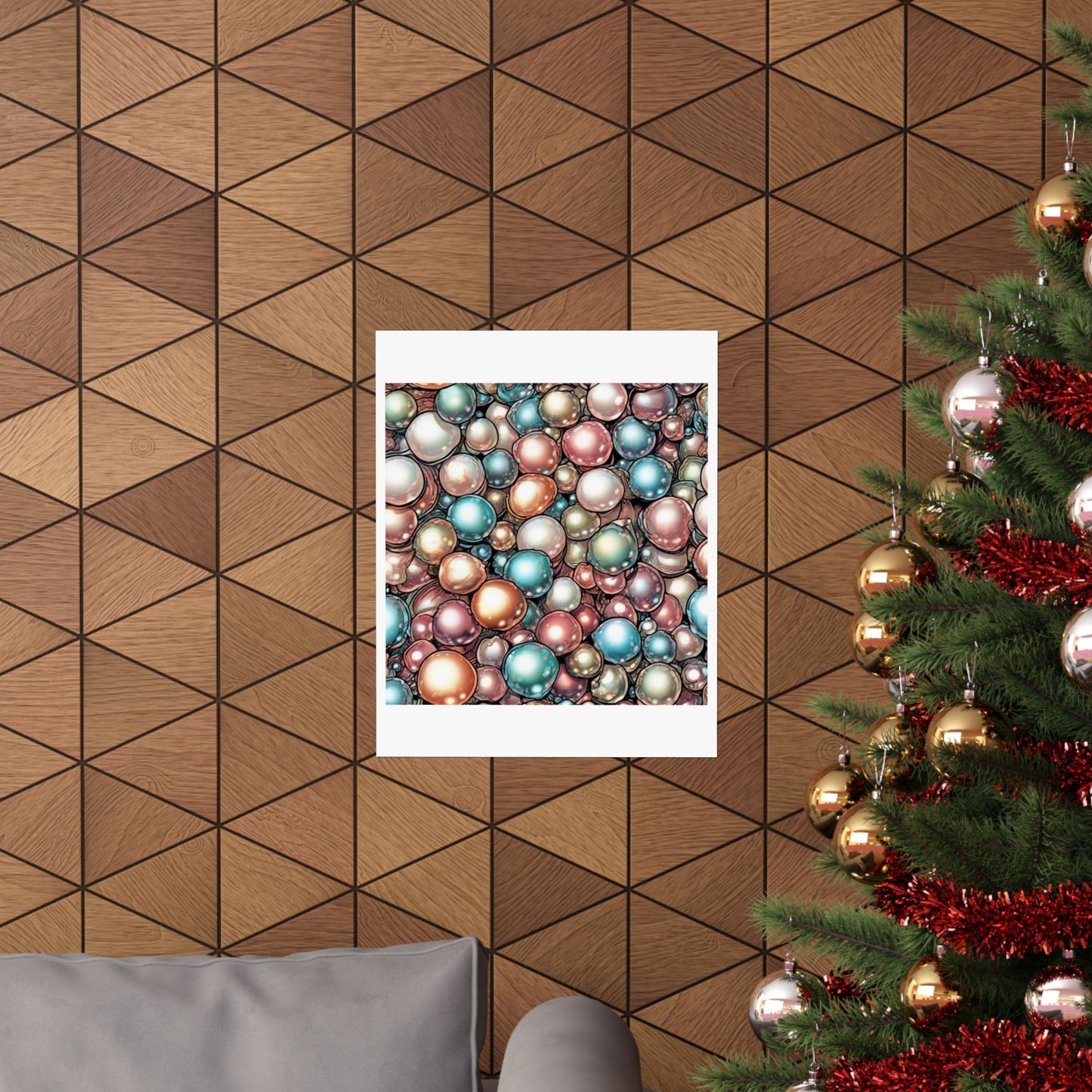 Rainbow Pearl Marble Abstract Gift Art Poster
