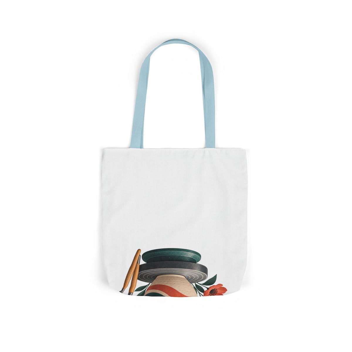 Midcentury Pottery Botanical Art Tote Bag