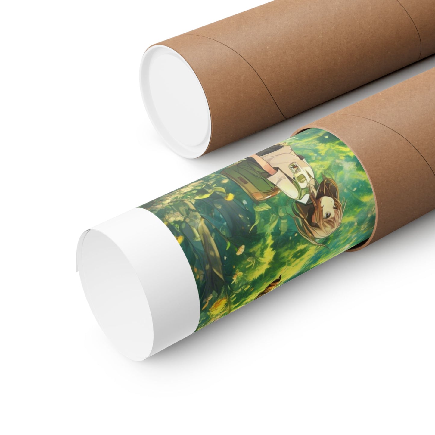 Bee Garden Explorer Anime Nature Art Poster