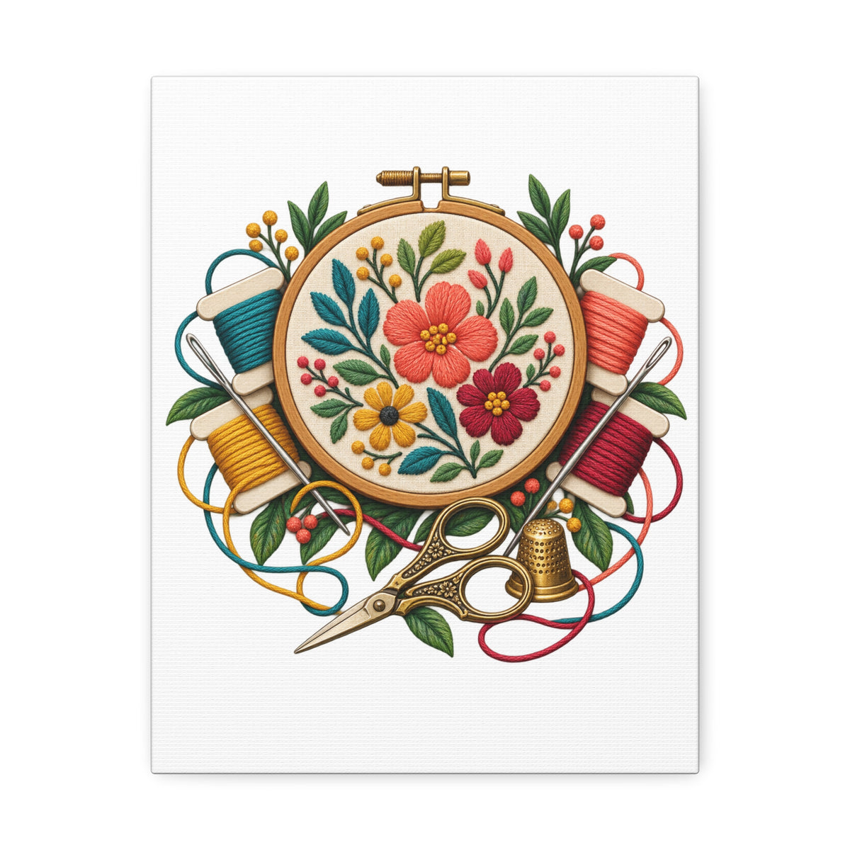 Botanical Embroidery Workshop Canvas