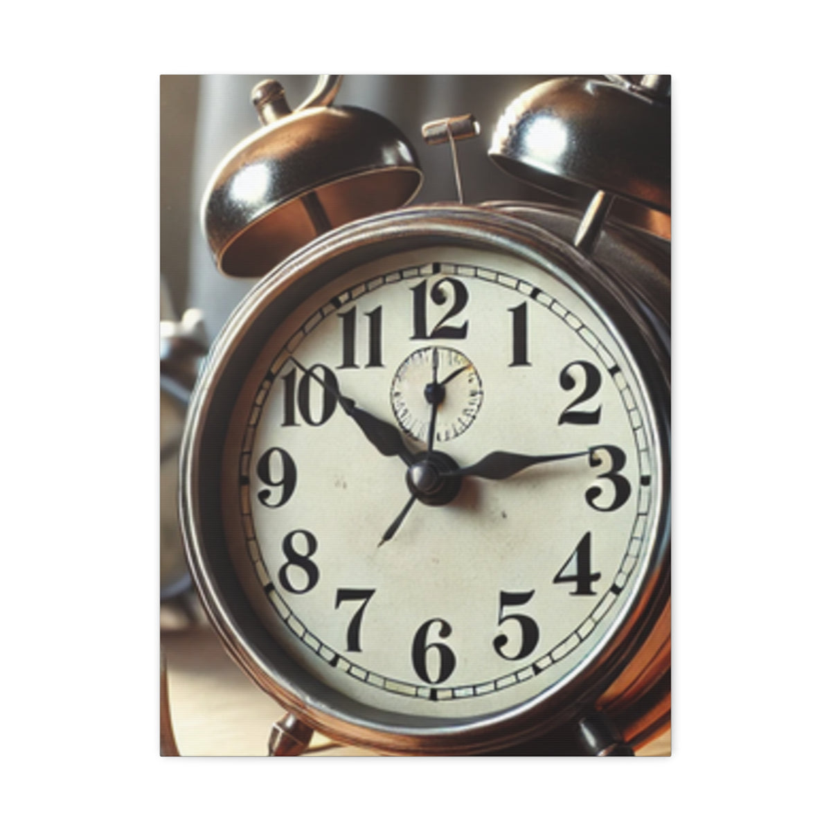 Vintage Alarm Clock Morning Routine Classic Clock Canvas Art