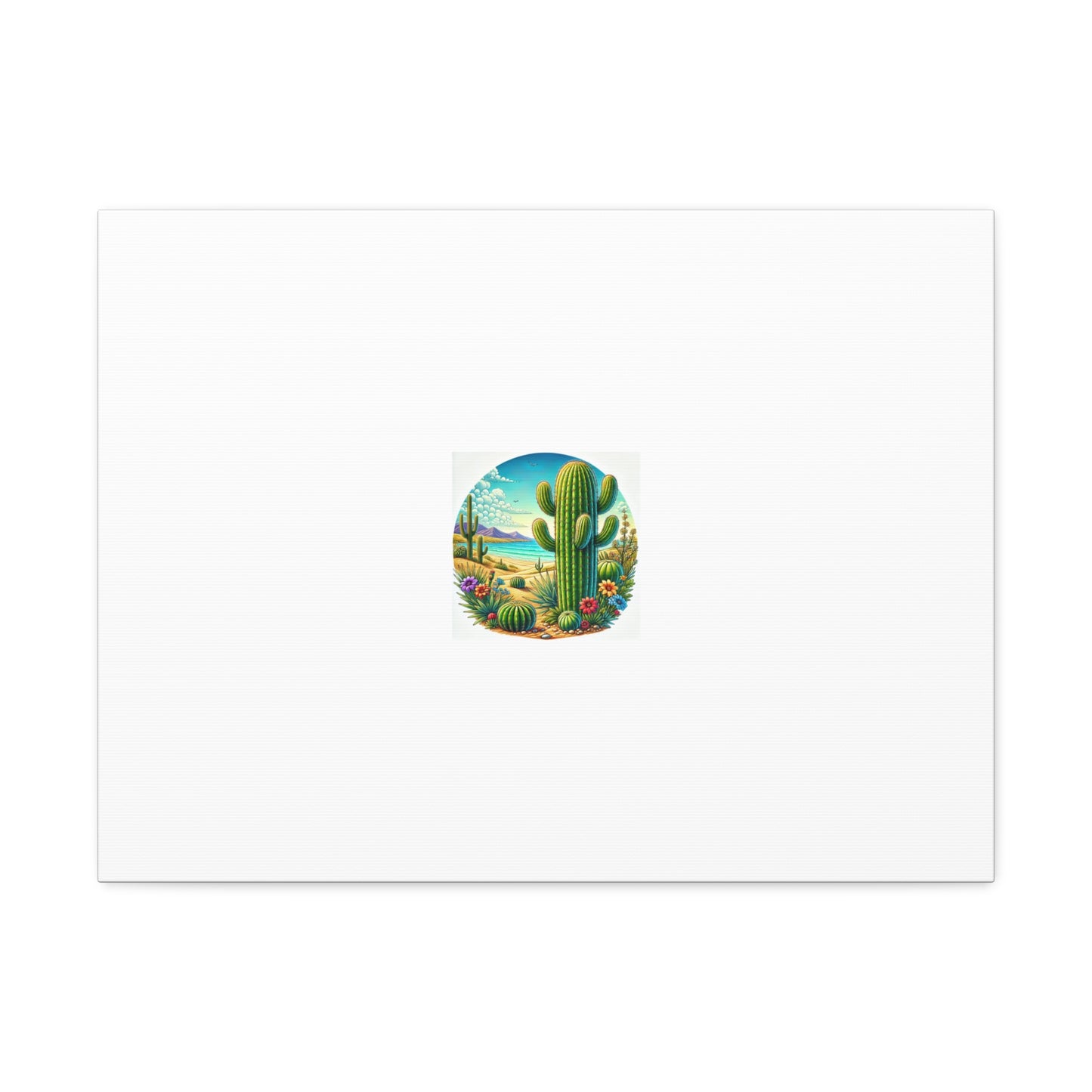 Desert Cactus Bloom Garden Canvas Botanical Desert Wall Art Gift