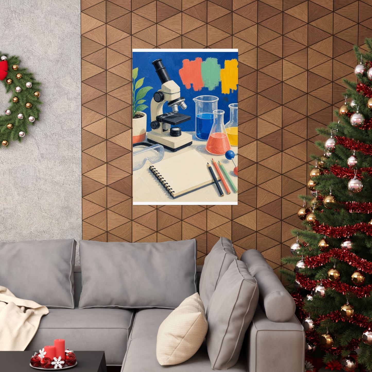 Colorful Science Lab Learning Art Poster