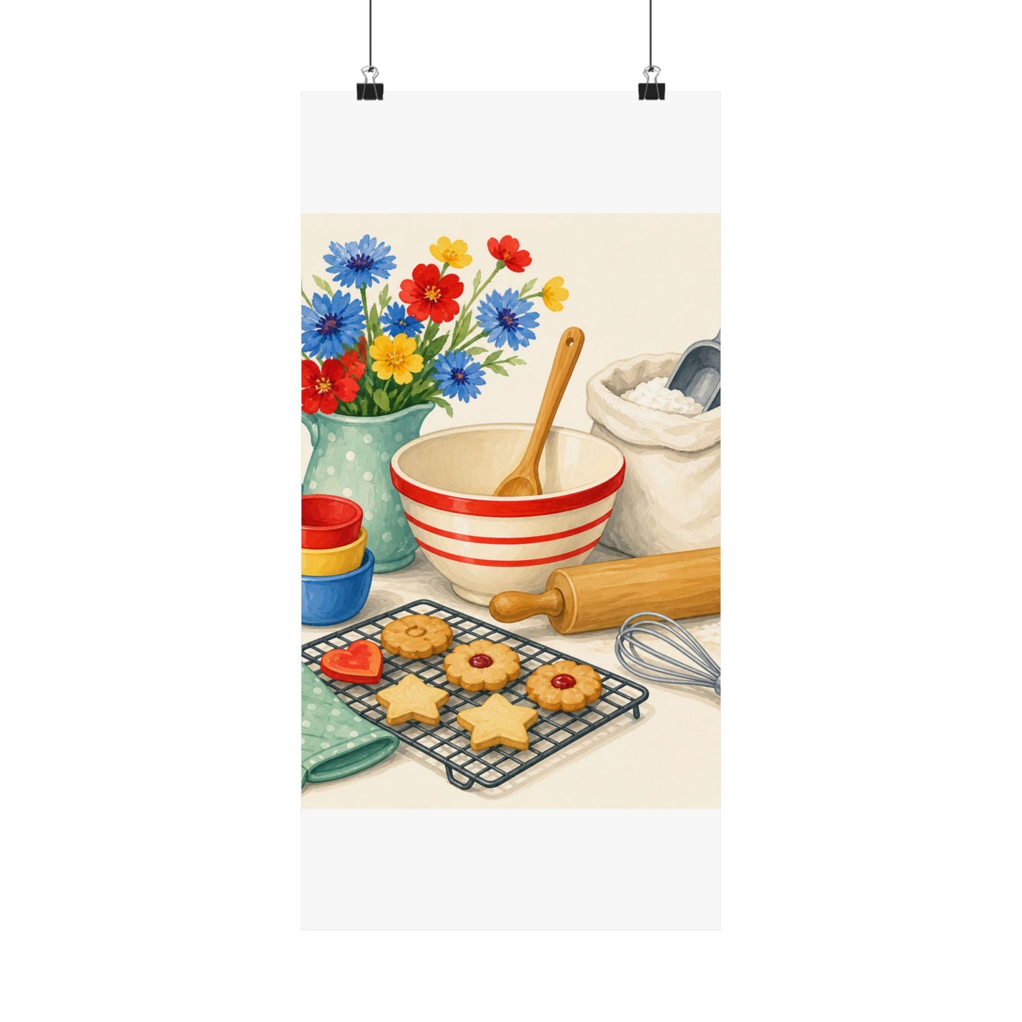 Cheerful Home Baking Hobby Poster