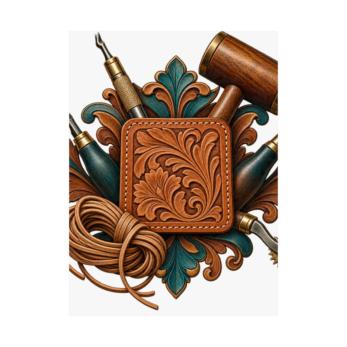 Traditional Leather Tooling Workshop Poster