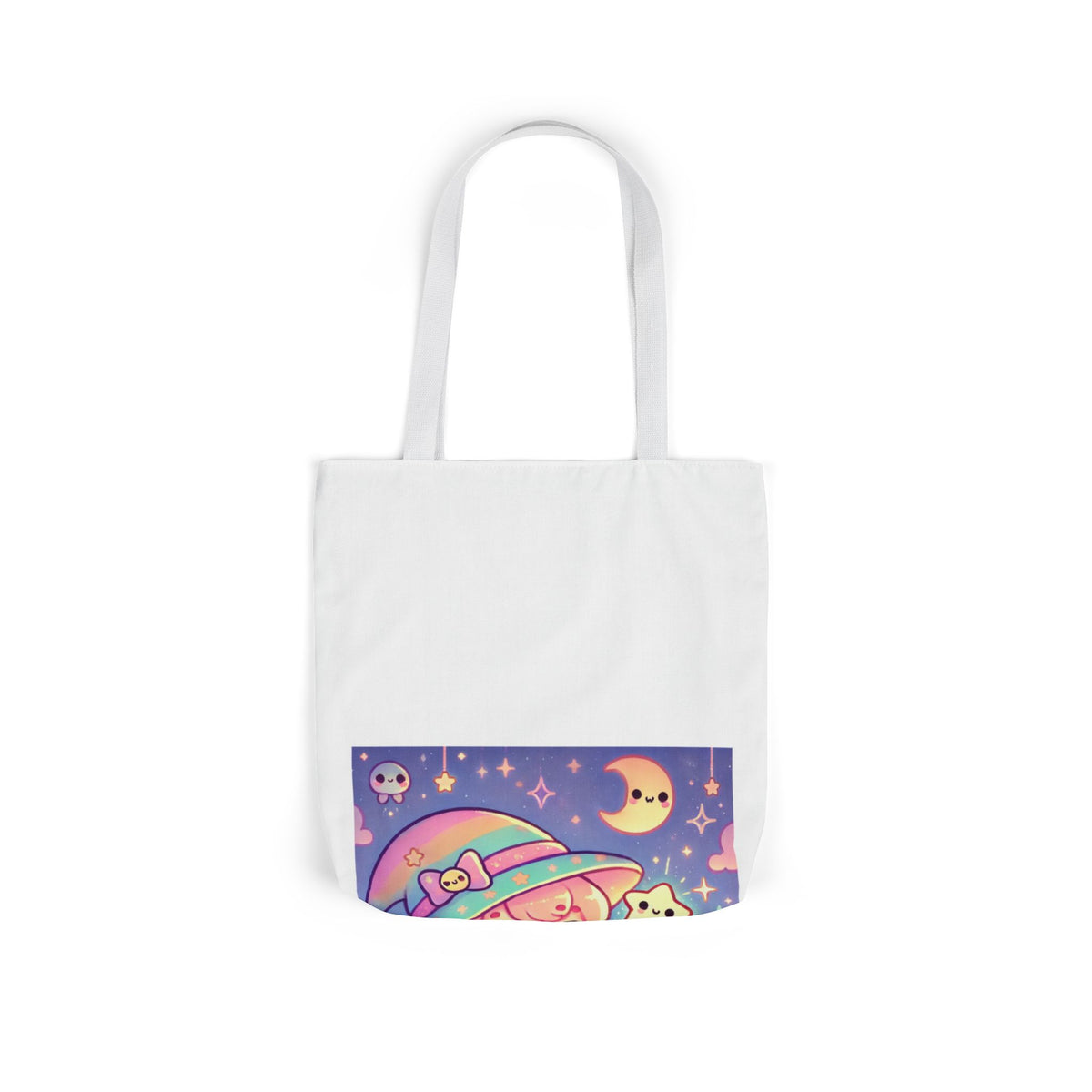 Kawaii Moon Wand Pastel Fantasy Art Canvas Tote Bag