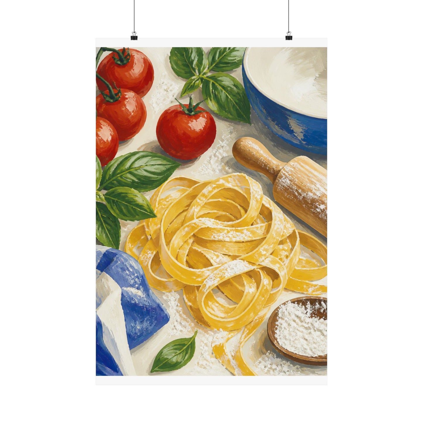 Fresh Pasta Making Kitchen Art Poster