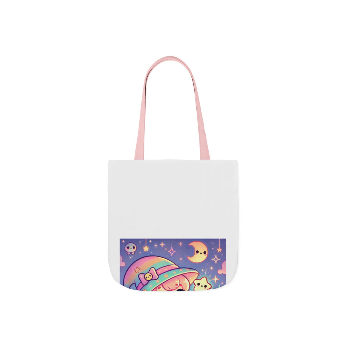 Kawaii Moon Wand Pastel Fantasy Art Canvas Tote Bag
