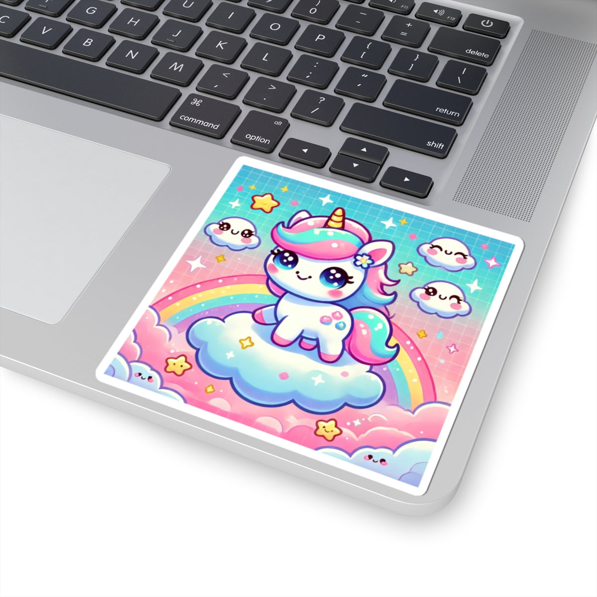 Pastel Rainbow Unicorn Cloud Kawaii Sticker
