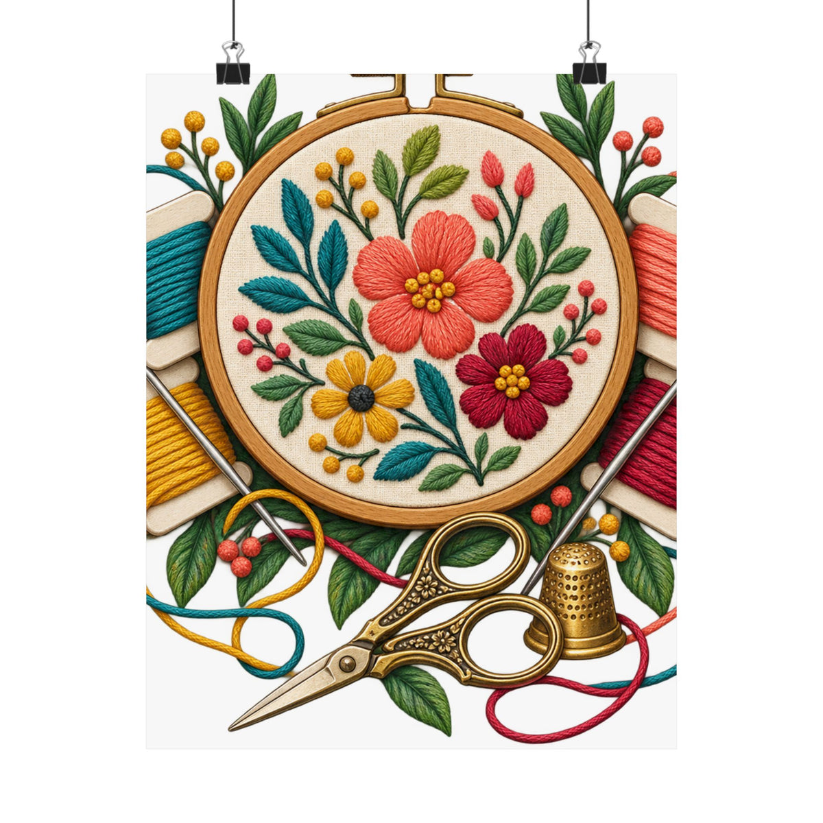 Botanical Embroidery Workshop Poster