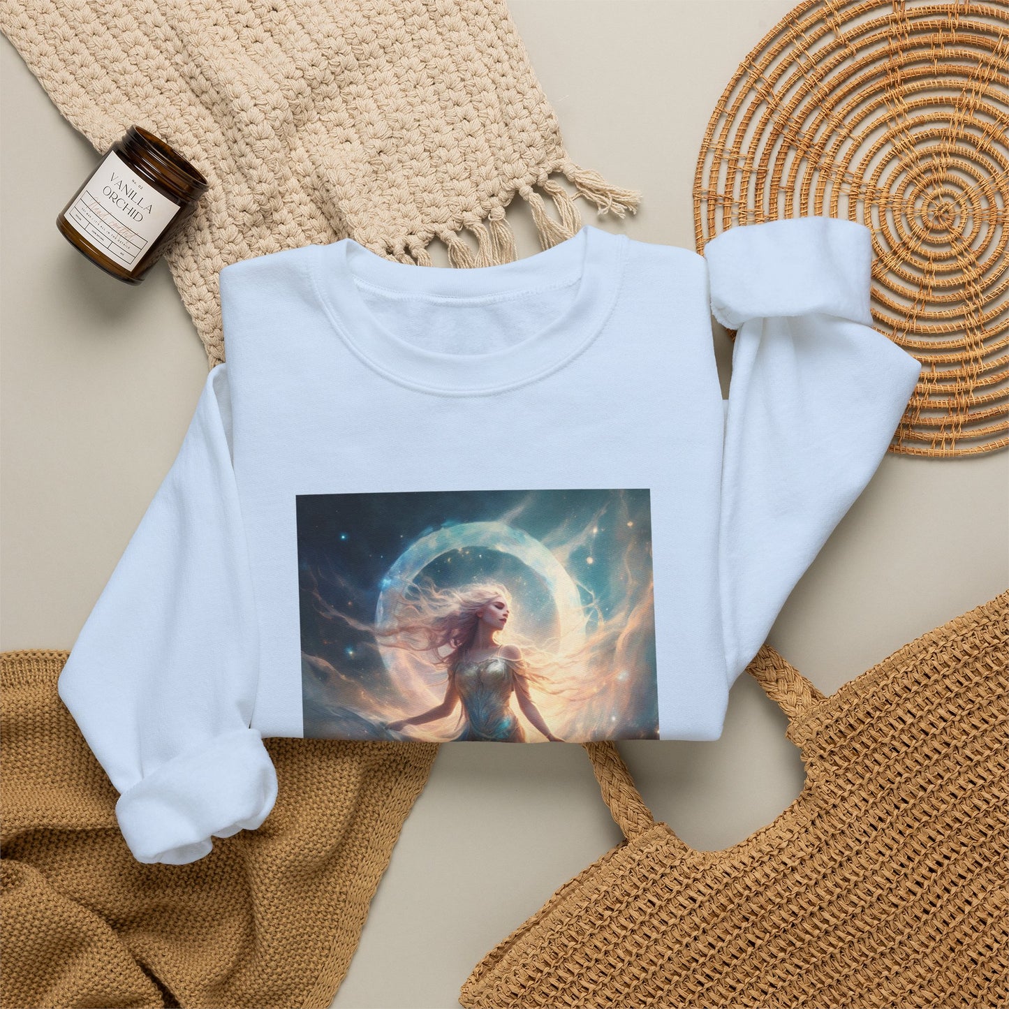 Moonlit Celestial Dancer Fantasy Portrait Sweatshirt
