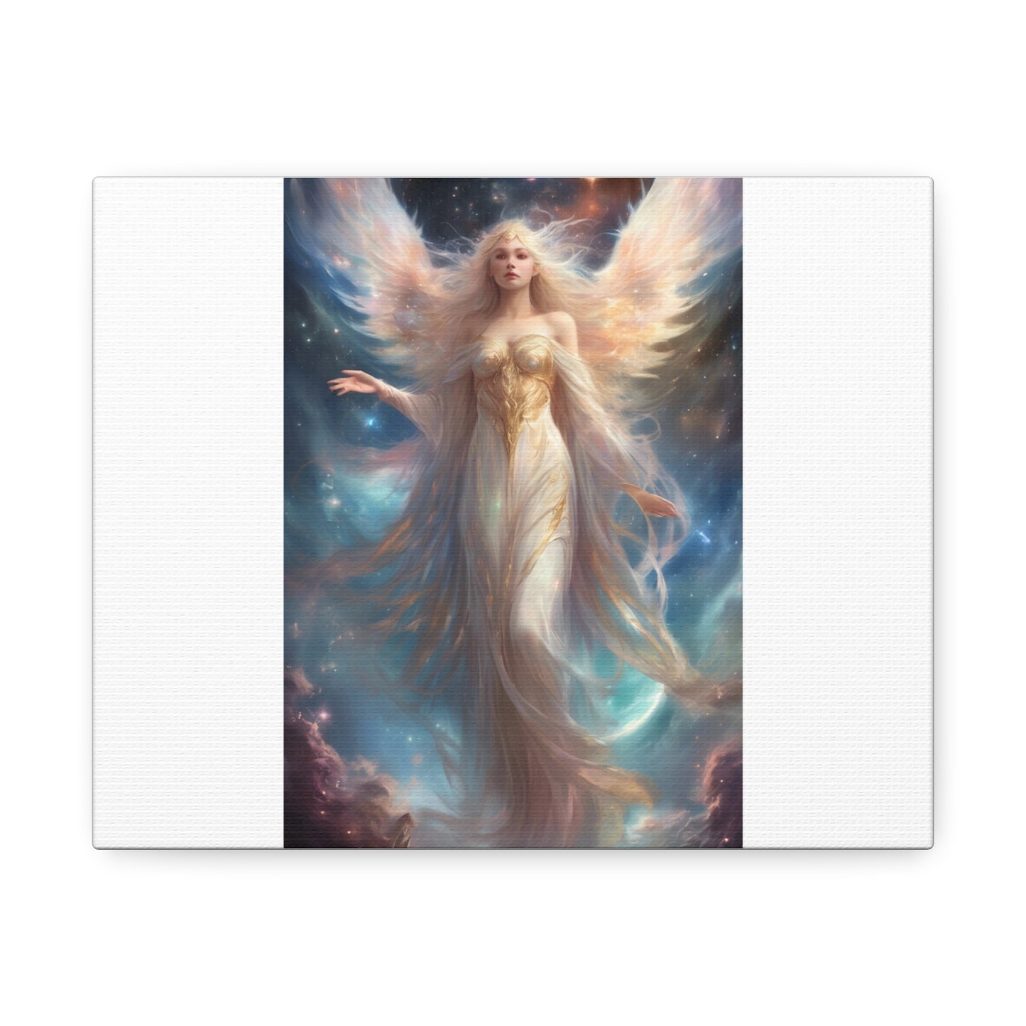 Celestial Winged Heroine Fantasy Portrait Canvas