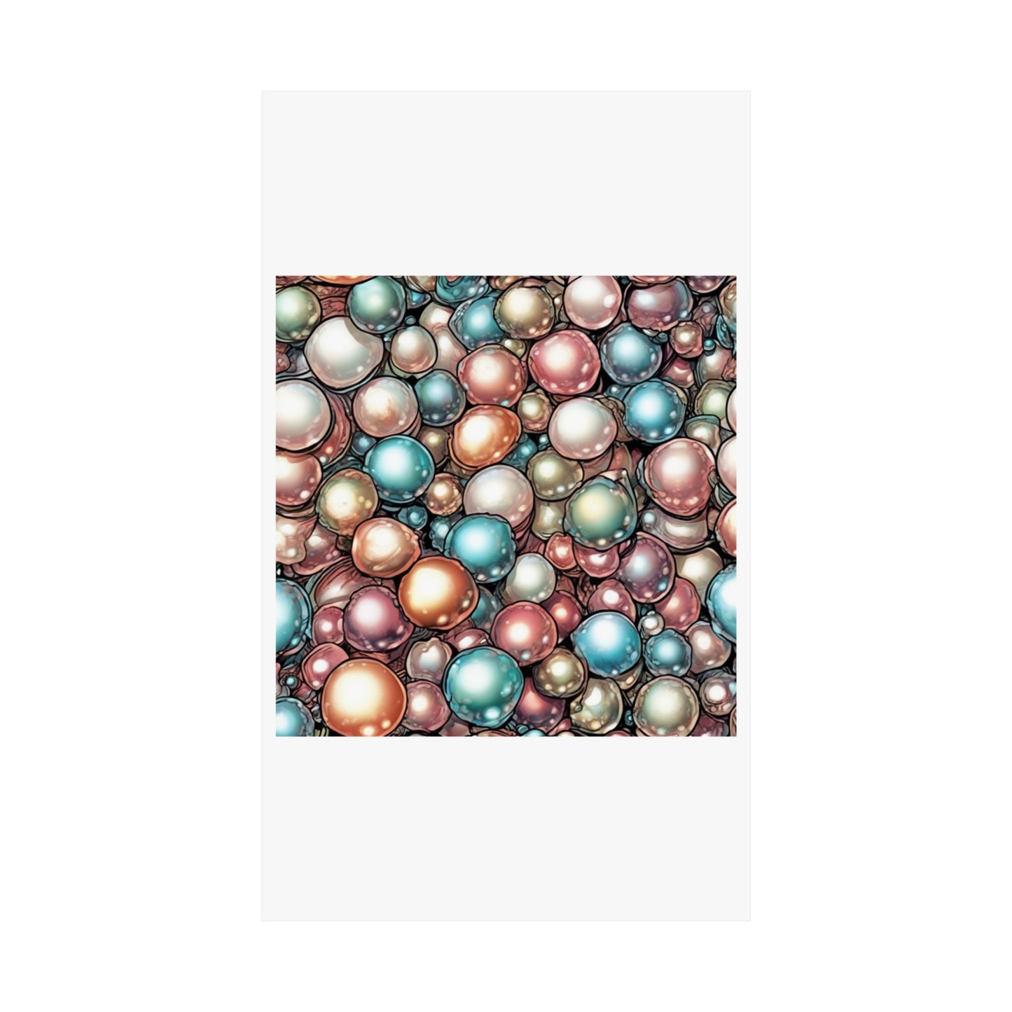 Rainbow Pearl Marble Abstract Gift Art Poster