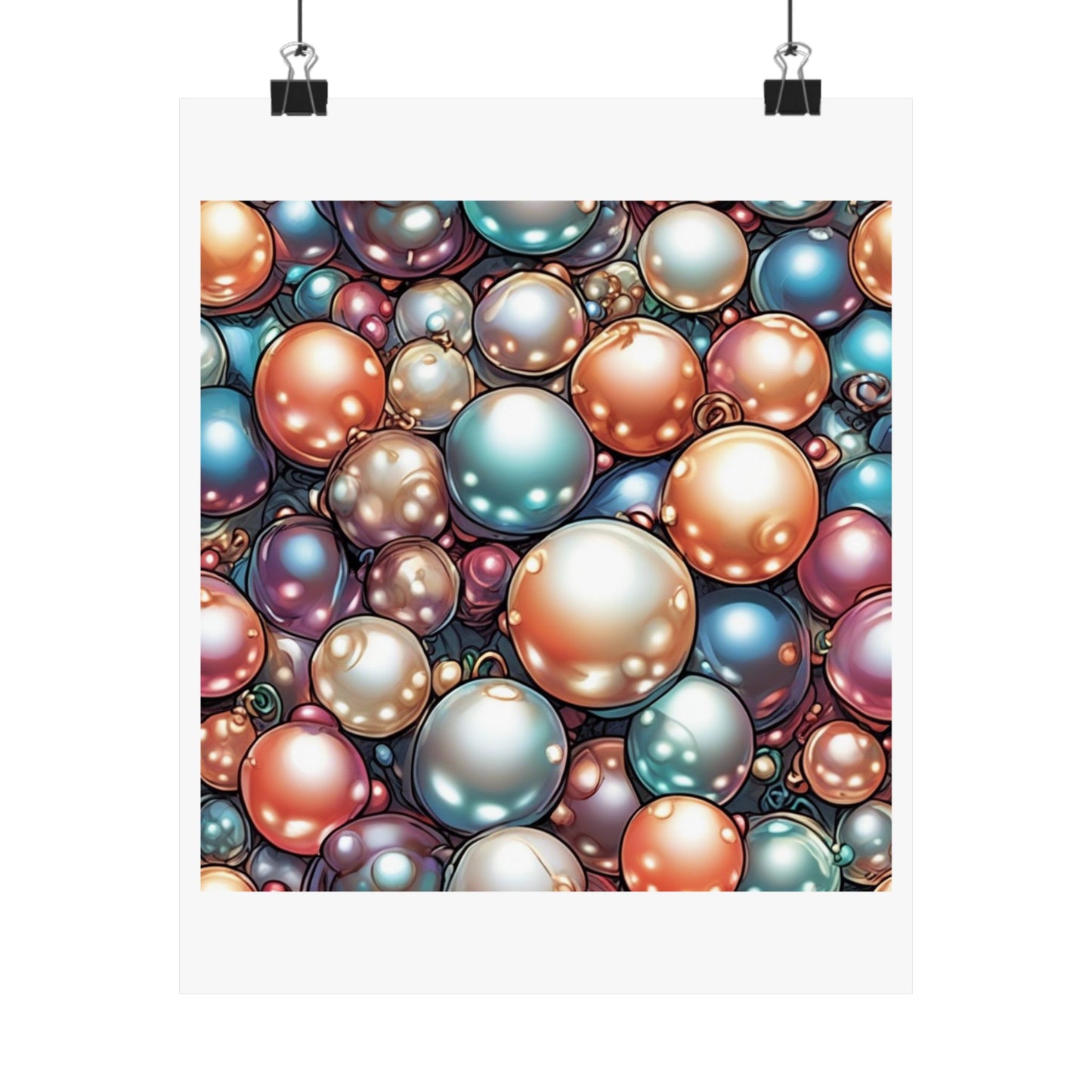 Glossy Orb Marble Abstract Gift Art Poster