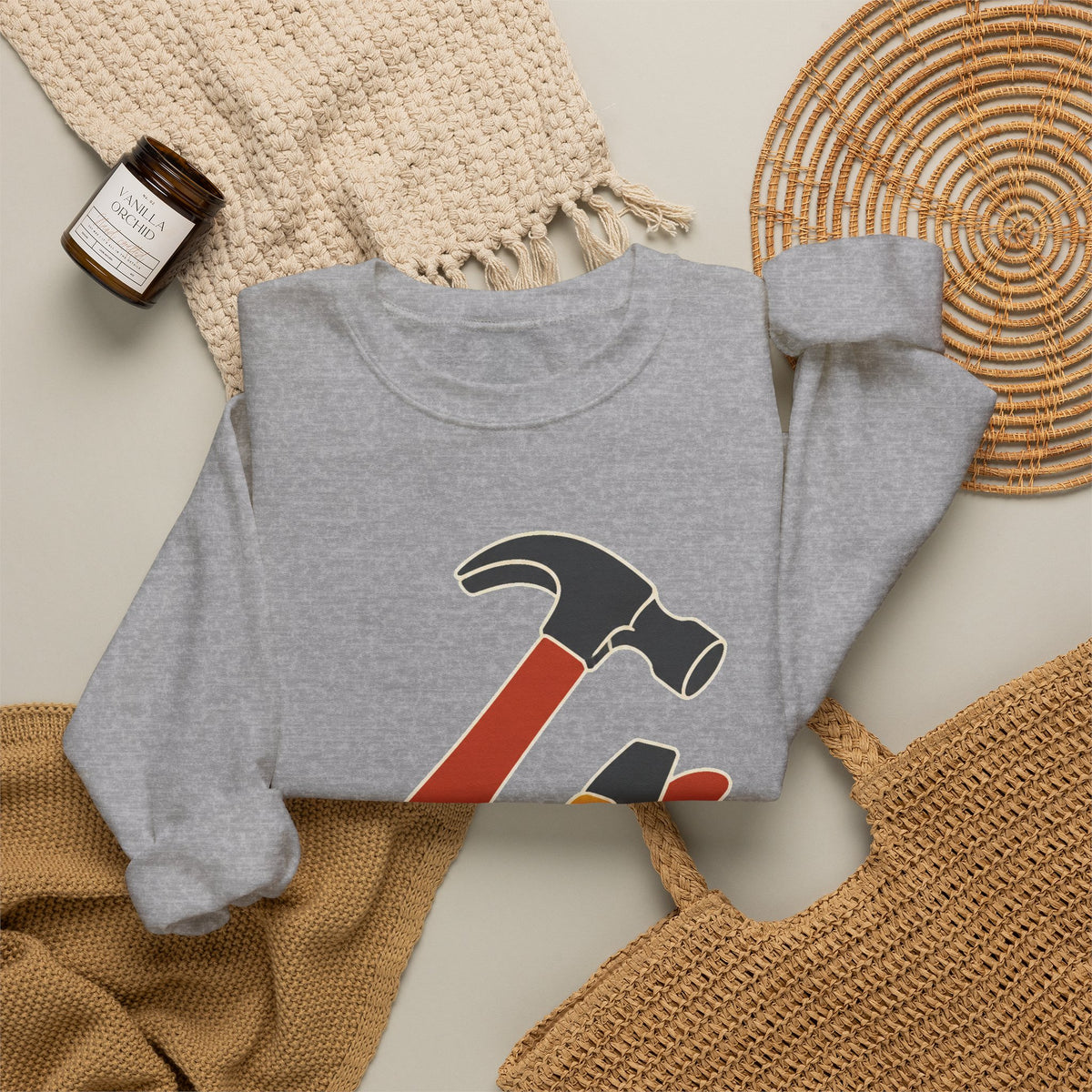 Carpenter Hammer Hand Plane Woodworking Sweatshirt