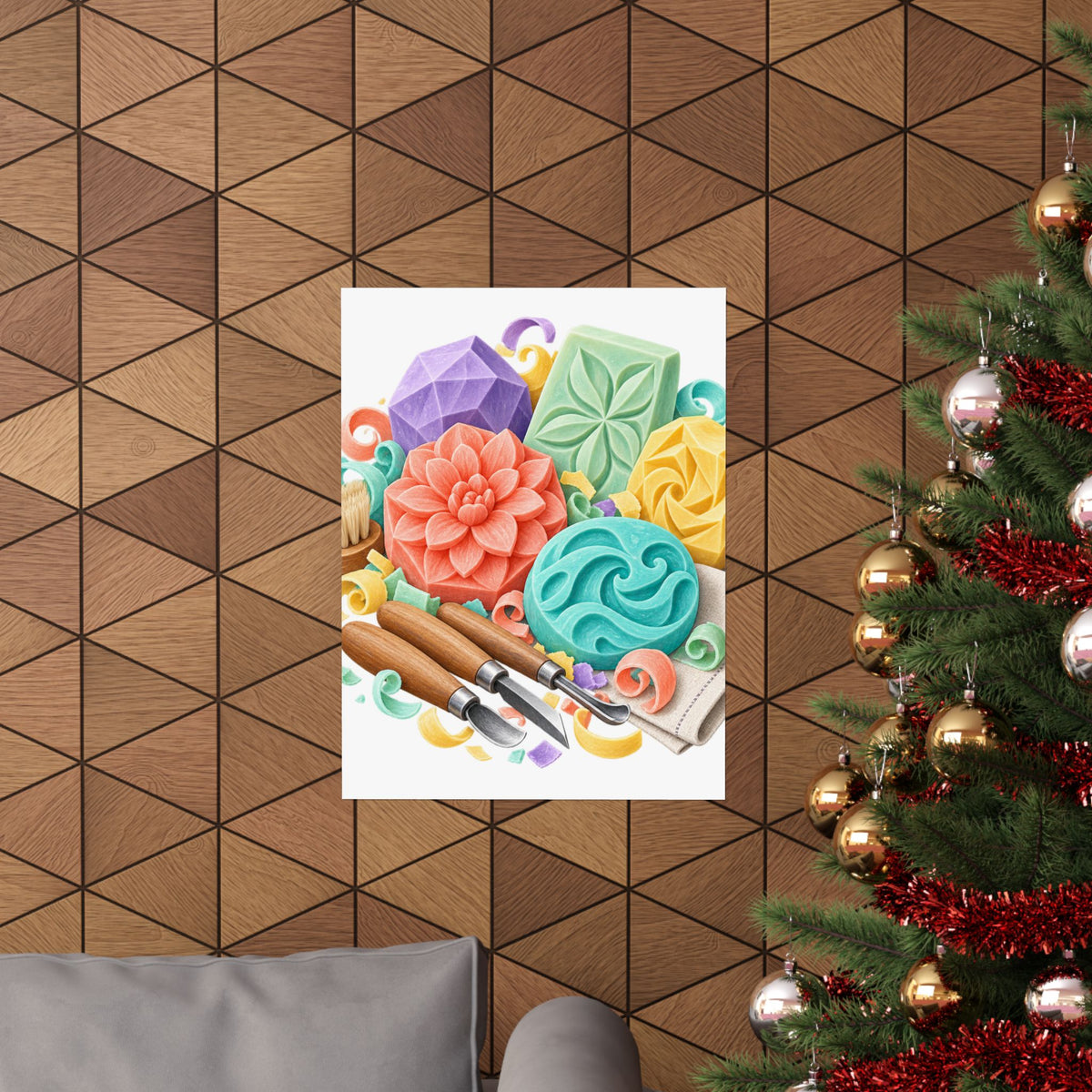 Colorful Soap Carving Workshop Poster
