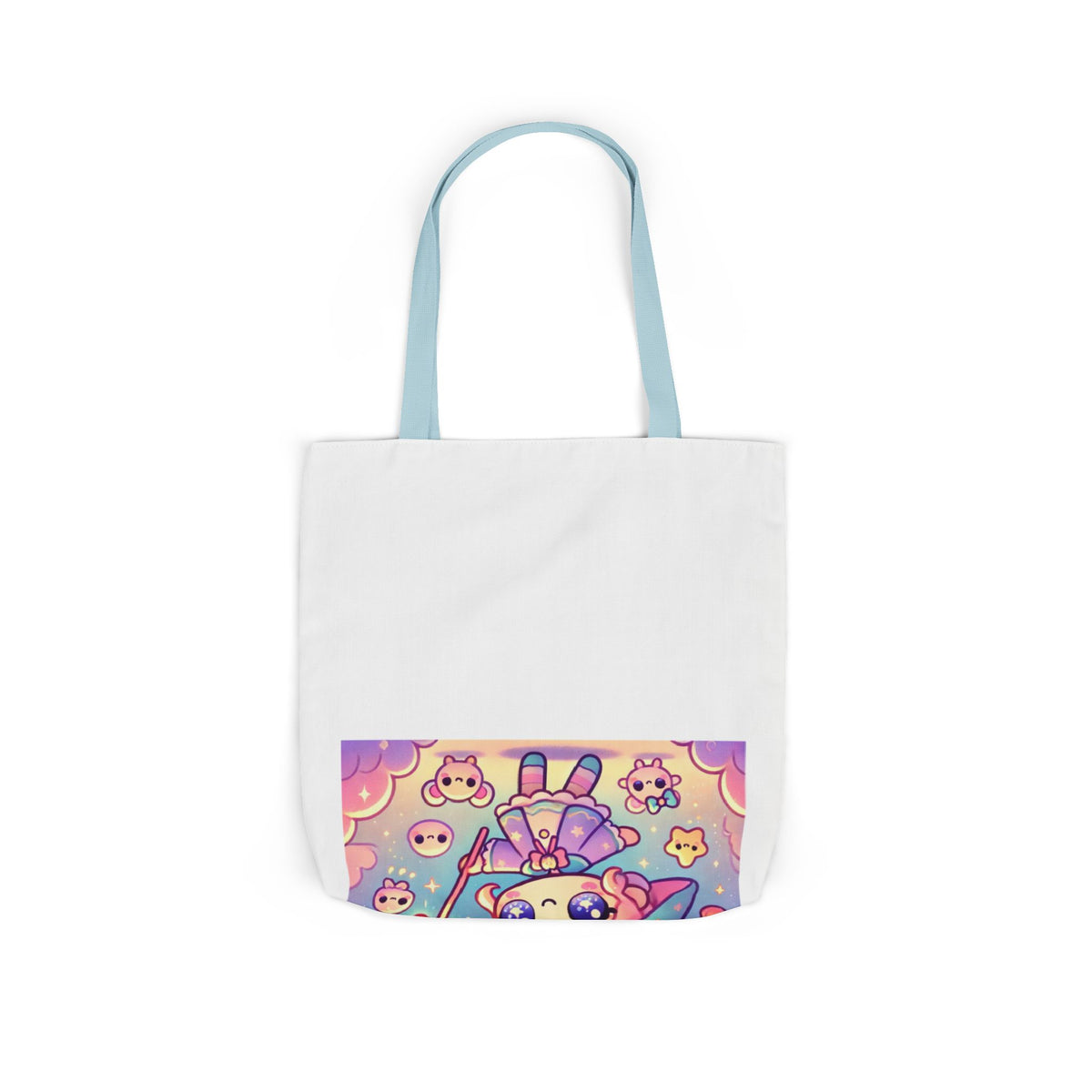 Kawaii Moon Wand Pastel Fantasy Art Canvas Tote Bag