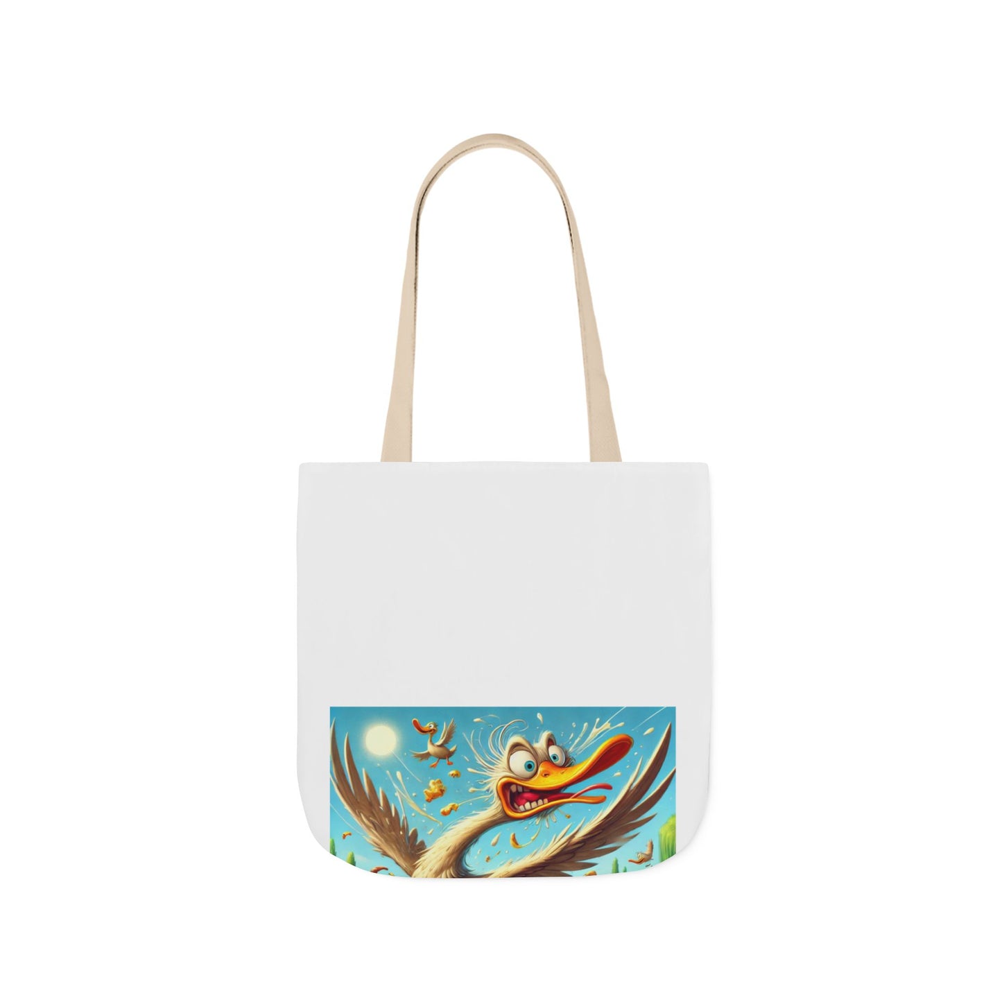 Chaotic Picnic Duck Funny Summer Canvas Tote Bag