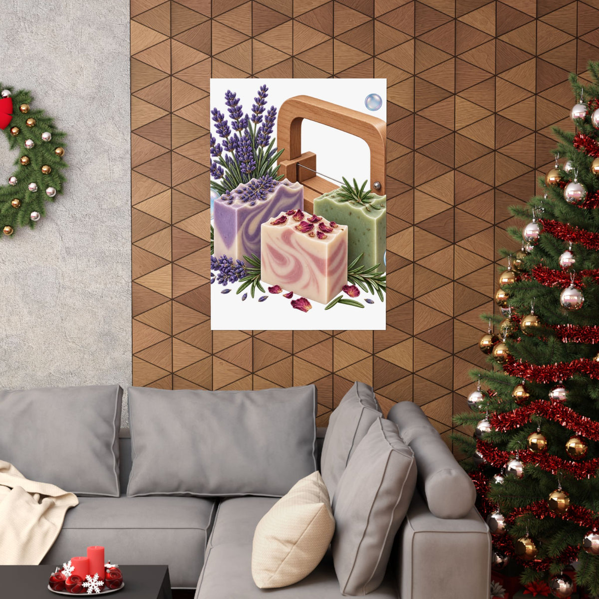 Botanical Soap Making Lavender and Herbs Poster