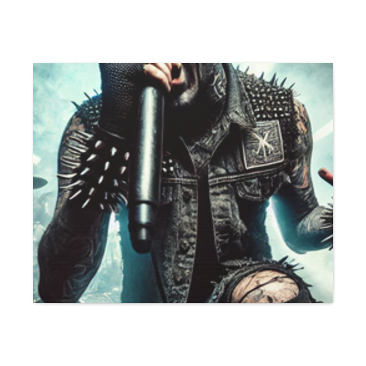 Punk Rock Vocalist Stage Energy Music Room Canvas Art