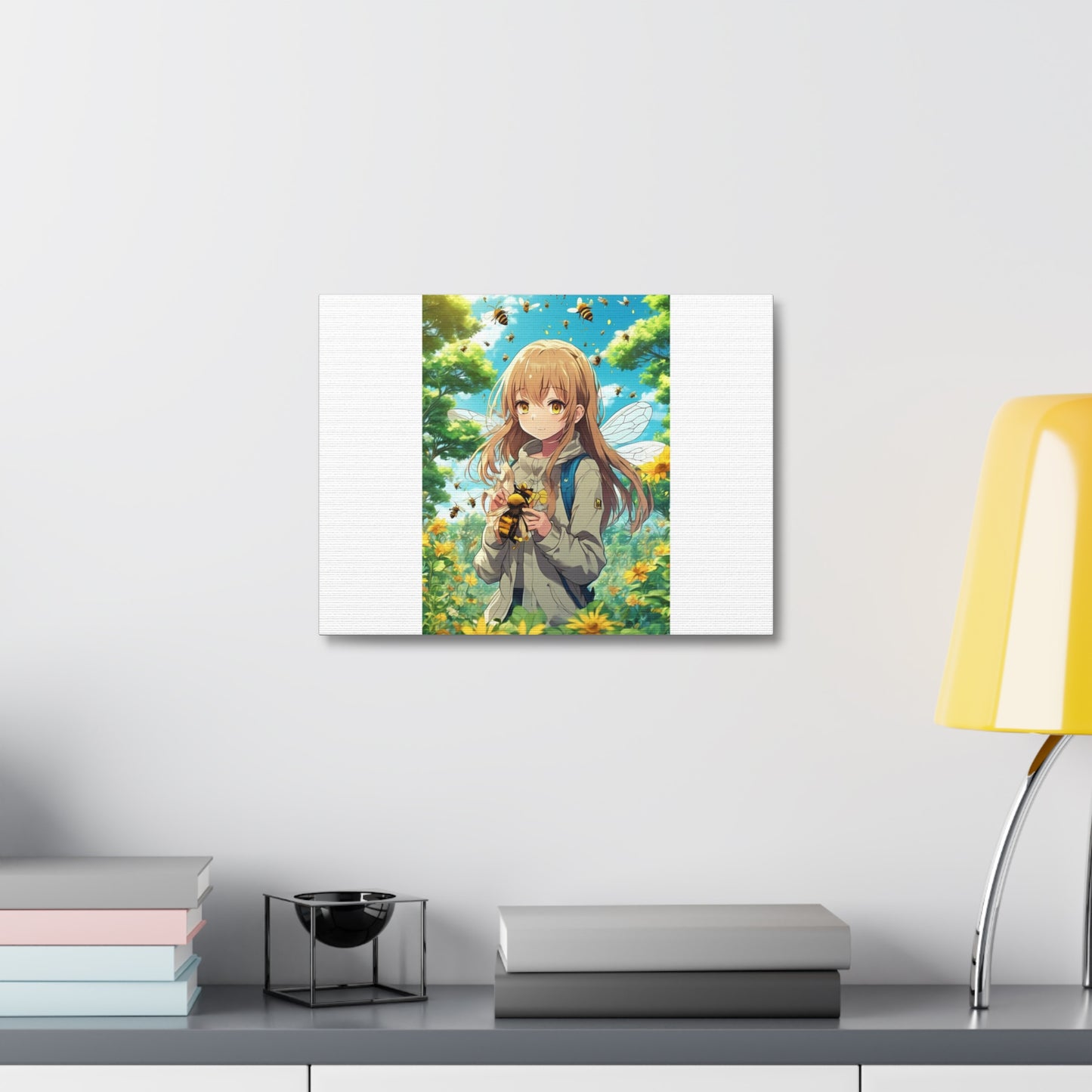 Bee Fairy Garden Anime Nature Art Canvas