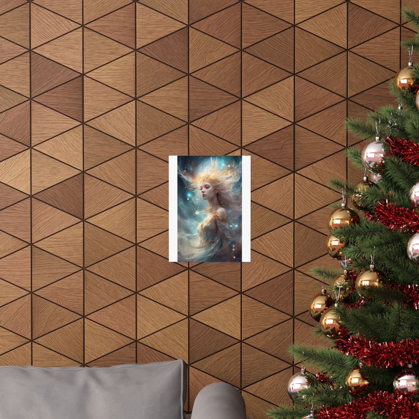 Solar Celestial Spirit Fantasy Portrait Poster