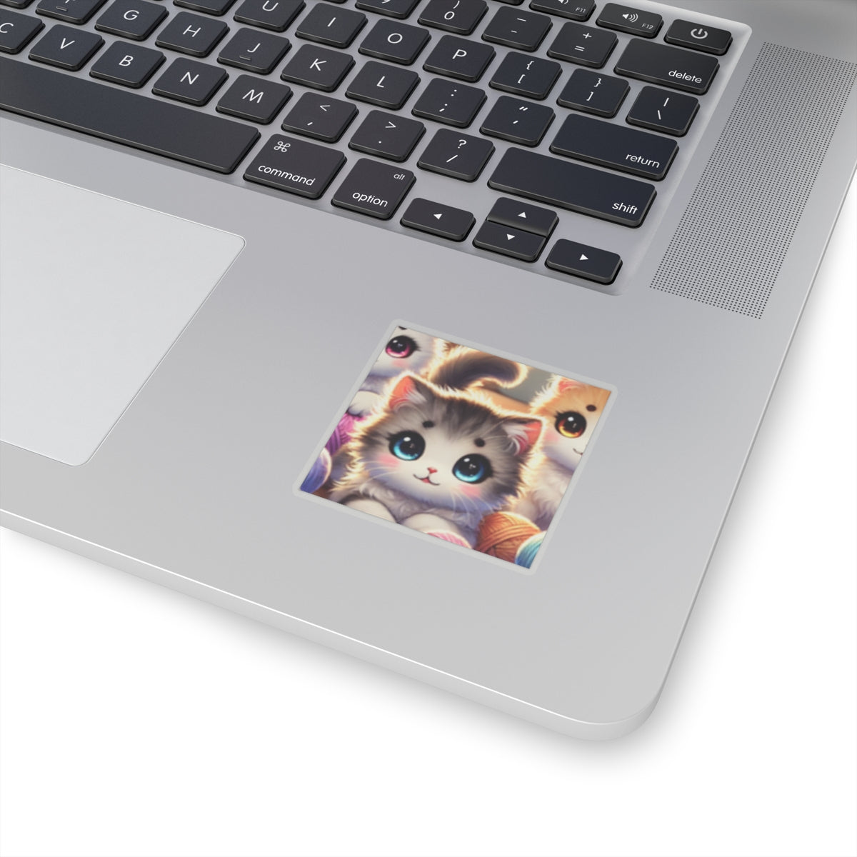 Cozy Yarn Kittens Cute Cat Sticker for Laptop Water Bottle