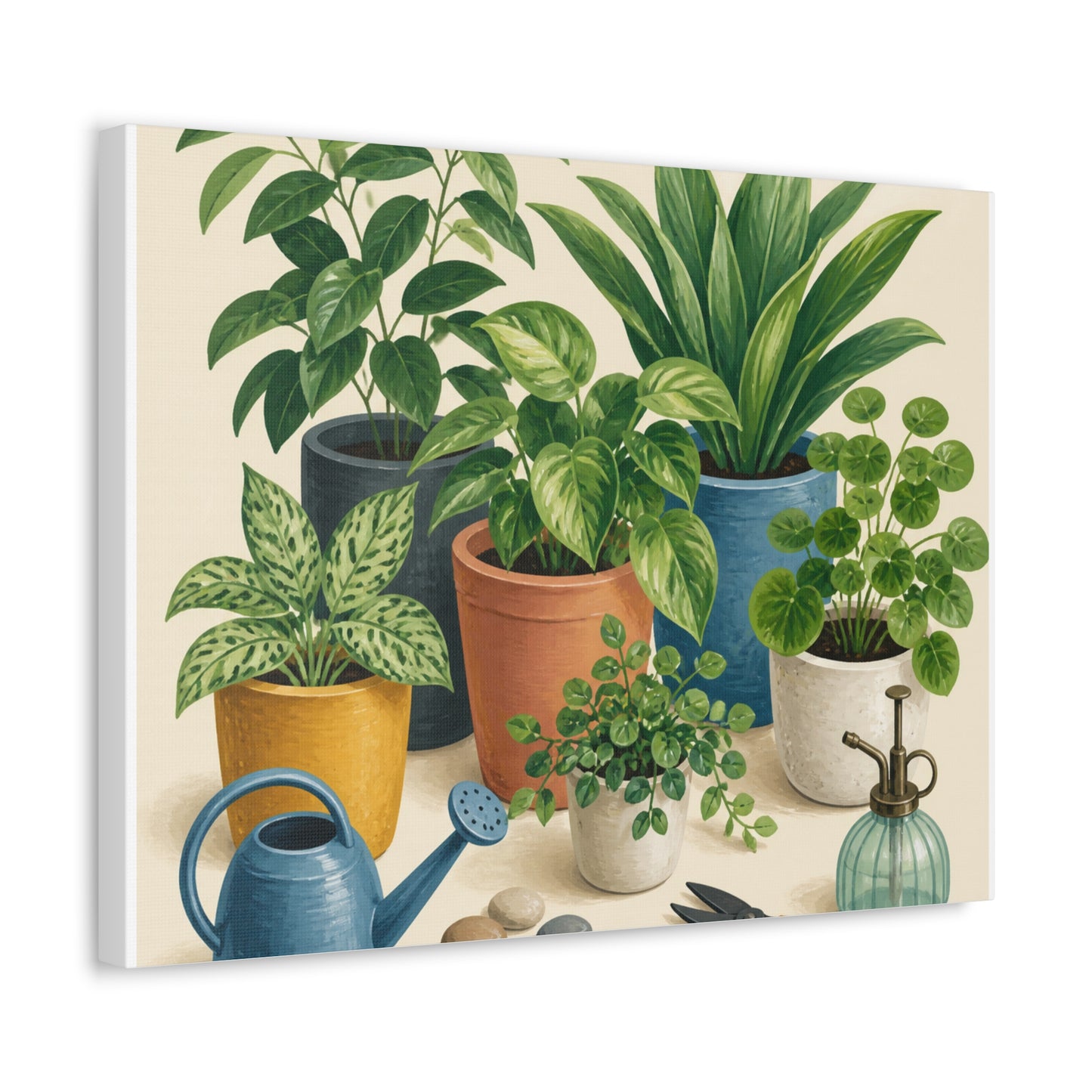 Calm Indoor Houseplant Collection Art Canvas Art