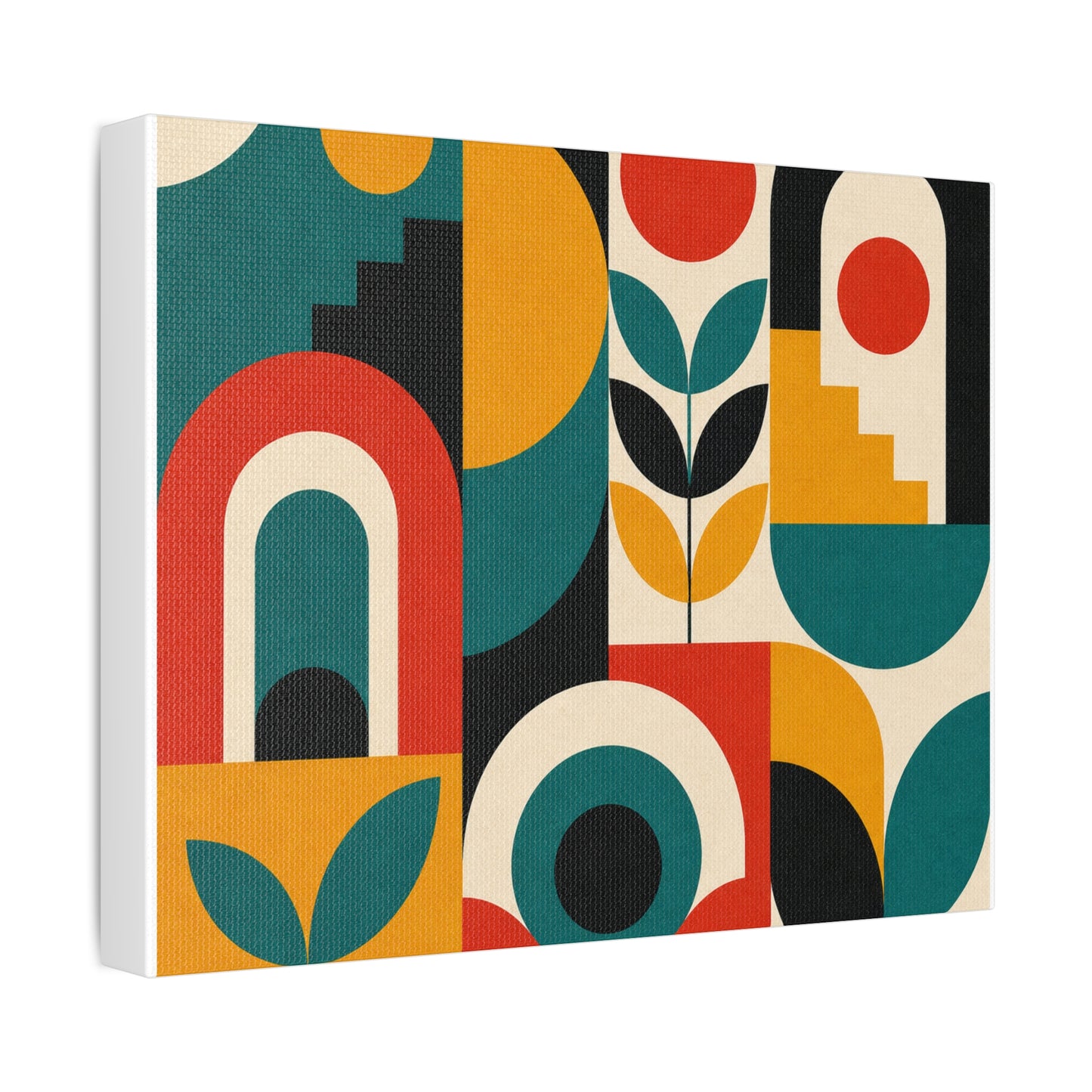 Mid Century Arches Botanical Geometric Canvas Art