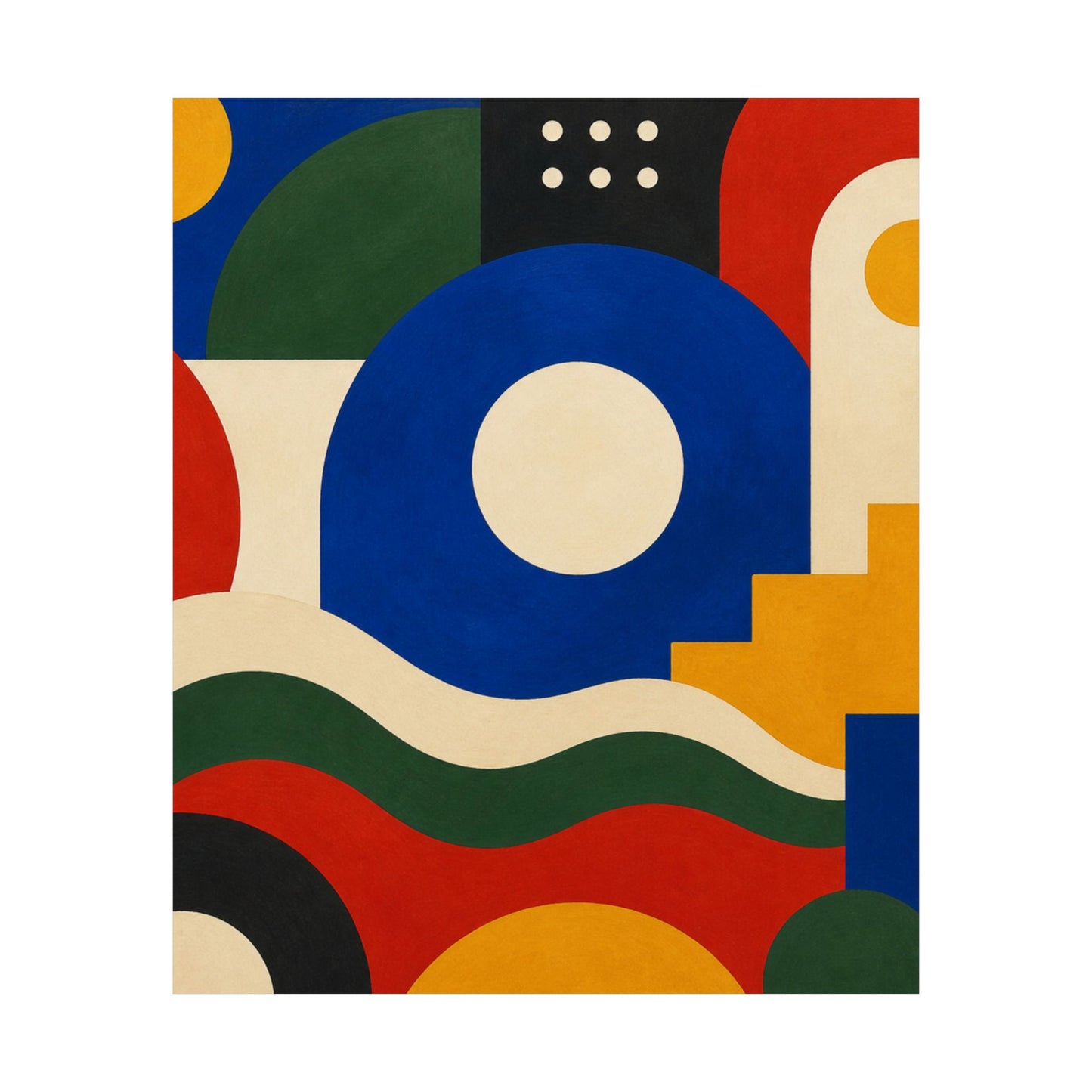 Bold Geometric Balance Abstract Art Poster