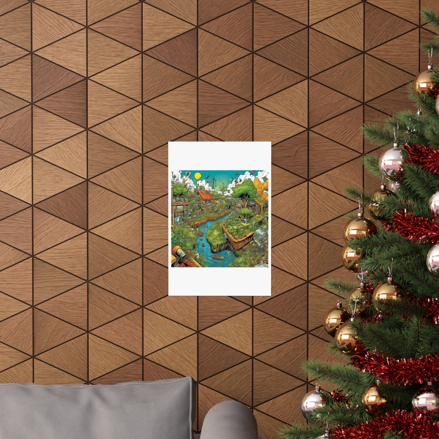 Whimsical Garden Stream Nature Gift Art Poster