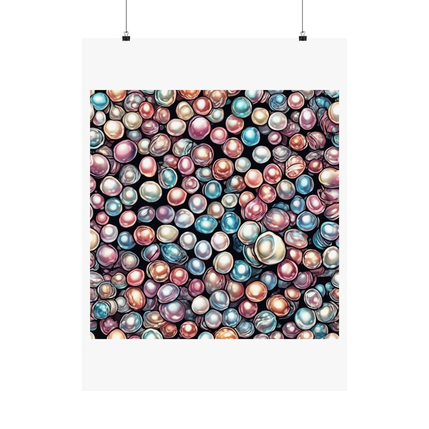 Pearl Bubble Pattern Abstract Gift Art Poster