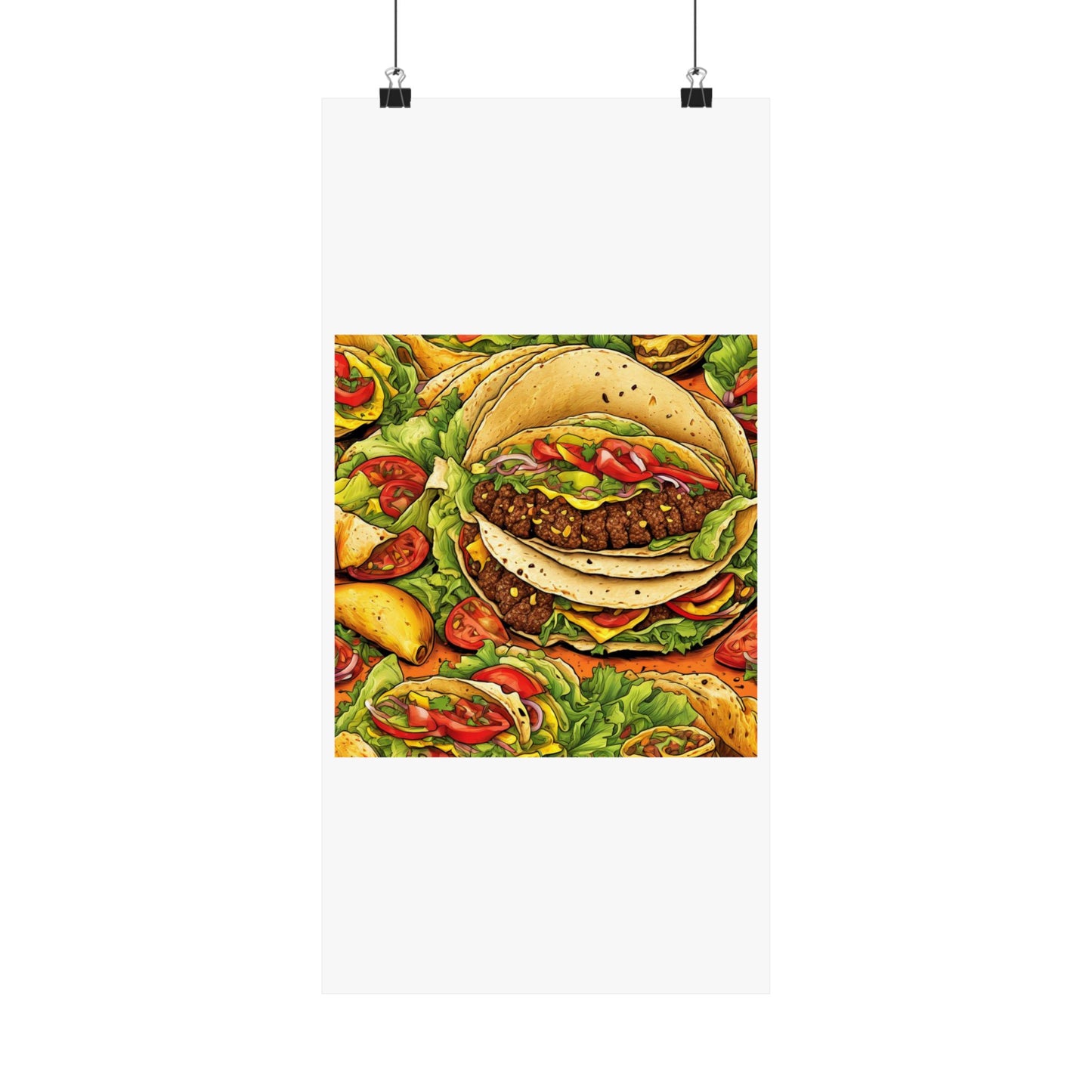 Stacked Taco Fiesta Foodie Gift Art Poster