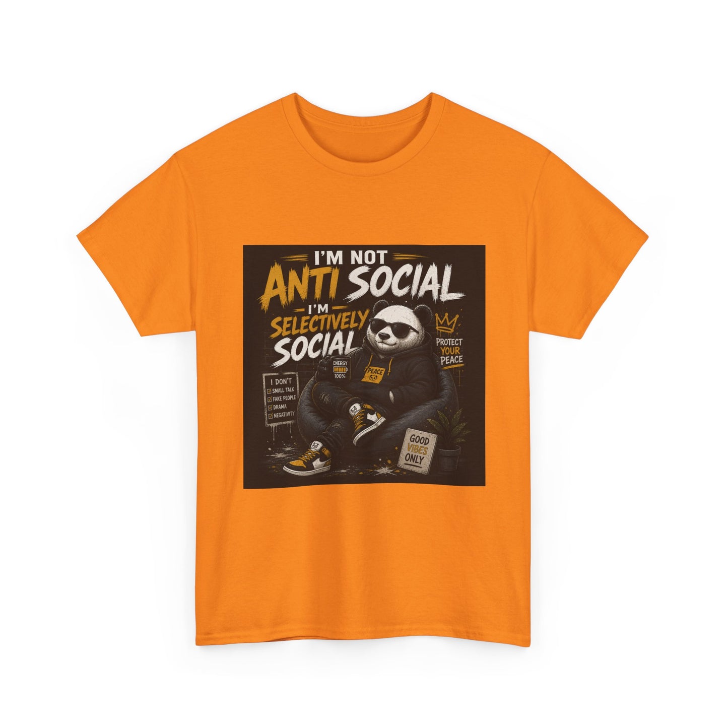 I’m Not Anti Social I’m Selectively Social sloth design Tee | funny introvert shirt