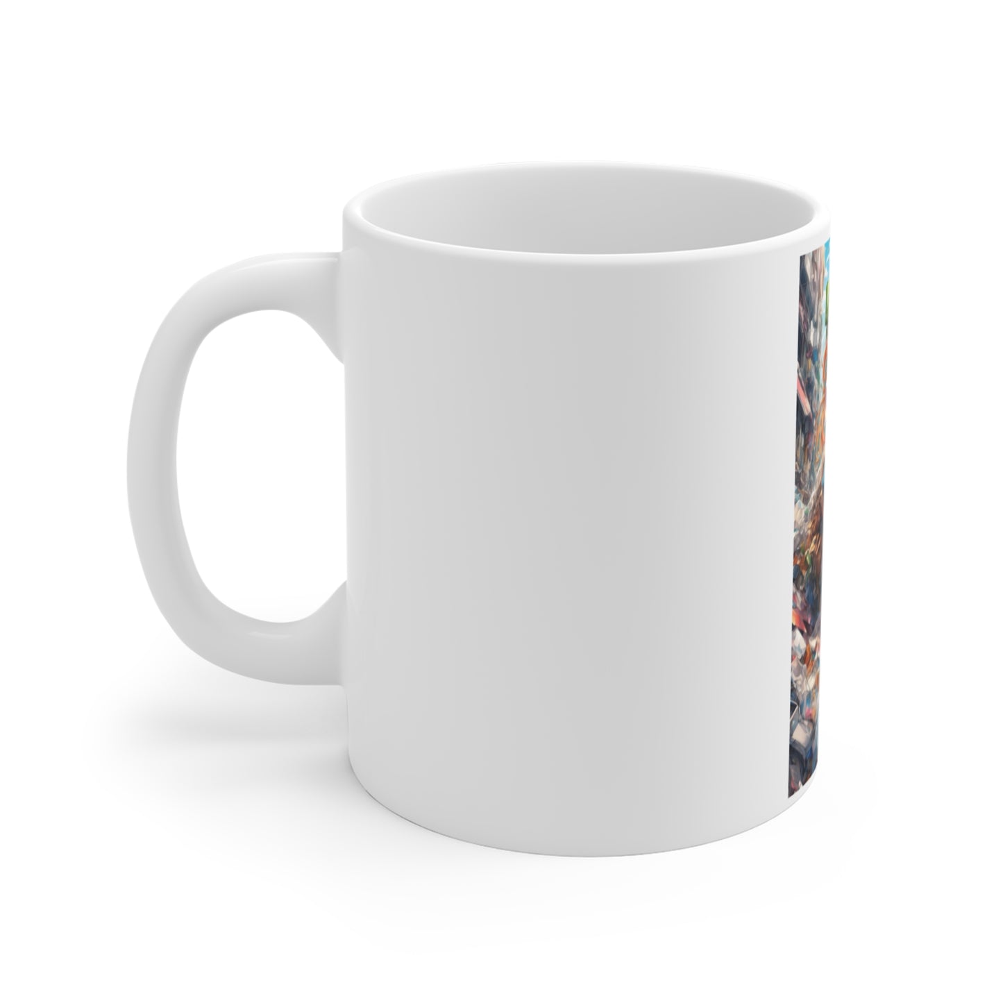 Recycling Rescue Anime Heroine Colorful Eco Art Coffee Mug