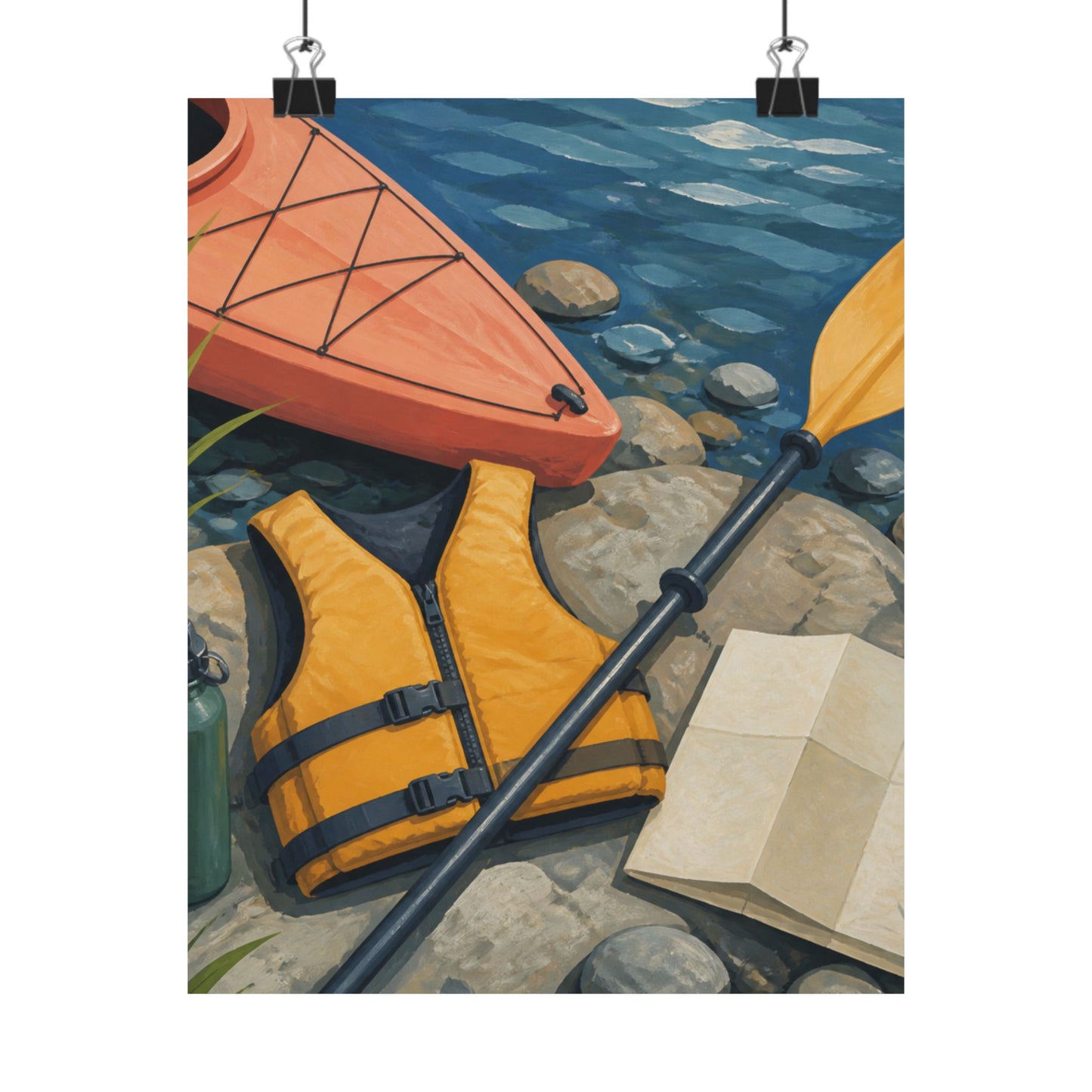 Calm Kayaking Adventure Art Poster