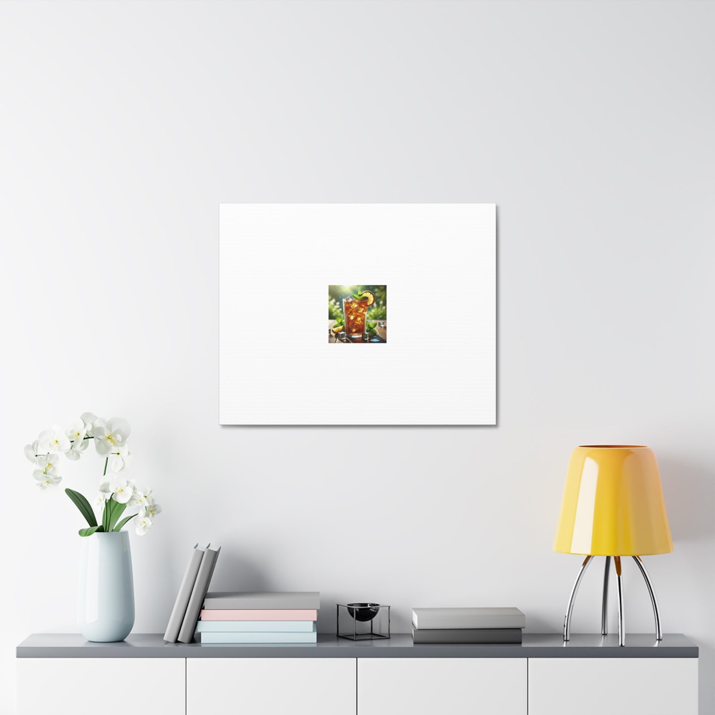 Sunlit Iced Tea Lemon Mint Kitchen Drink Canvas Wall Art