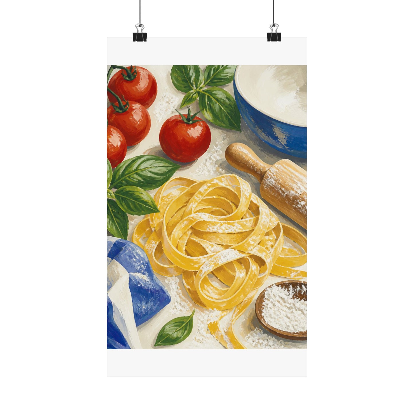 Fresh Pasta Making Kitchen Art Poster