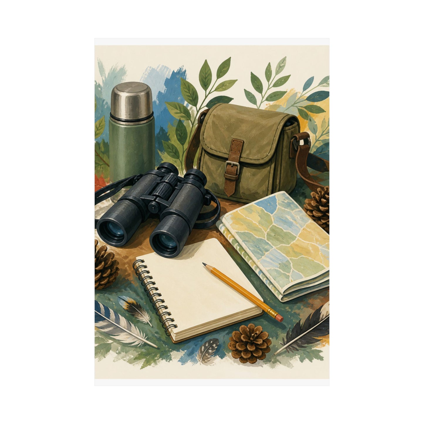 Peaceful Birdwatching Hobby Art Poster
