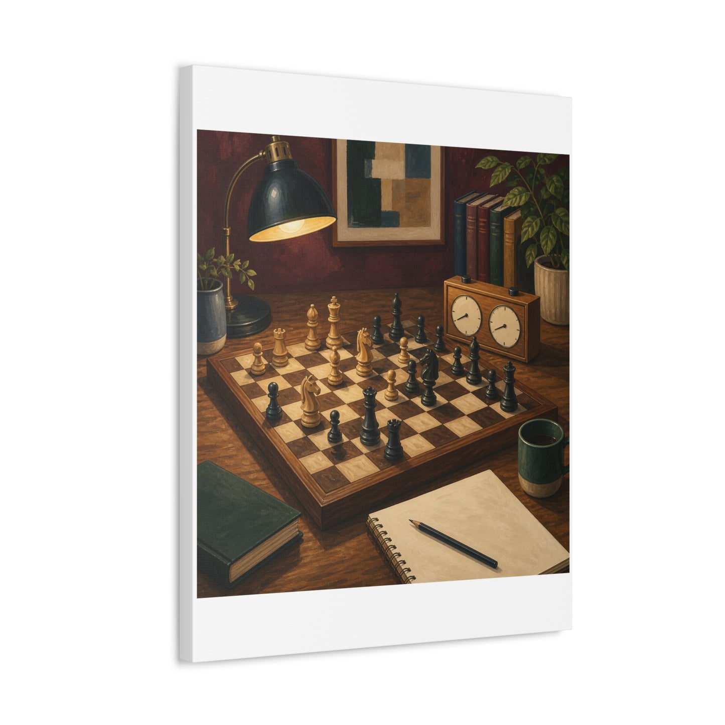 Cozy Chess Strategy Game Hobby Canvas Art