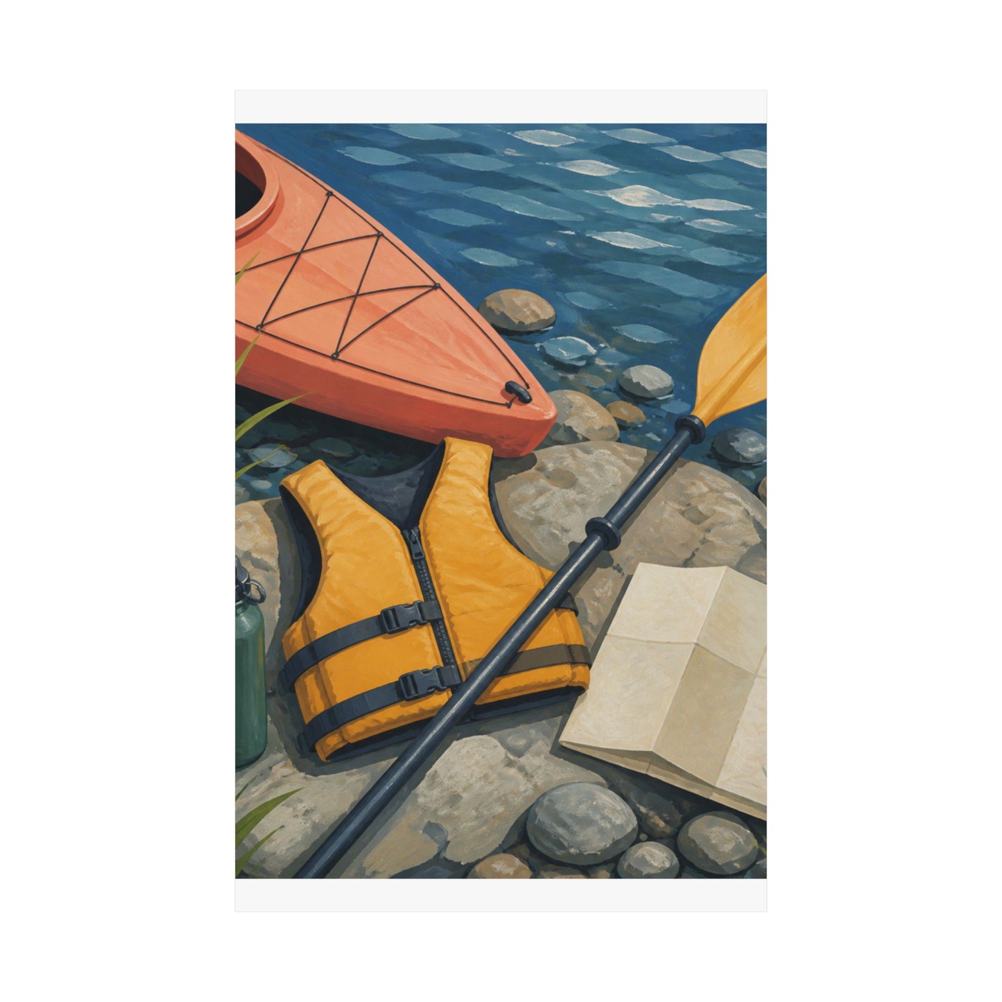 Calm Kayaking Adventure Art Poster