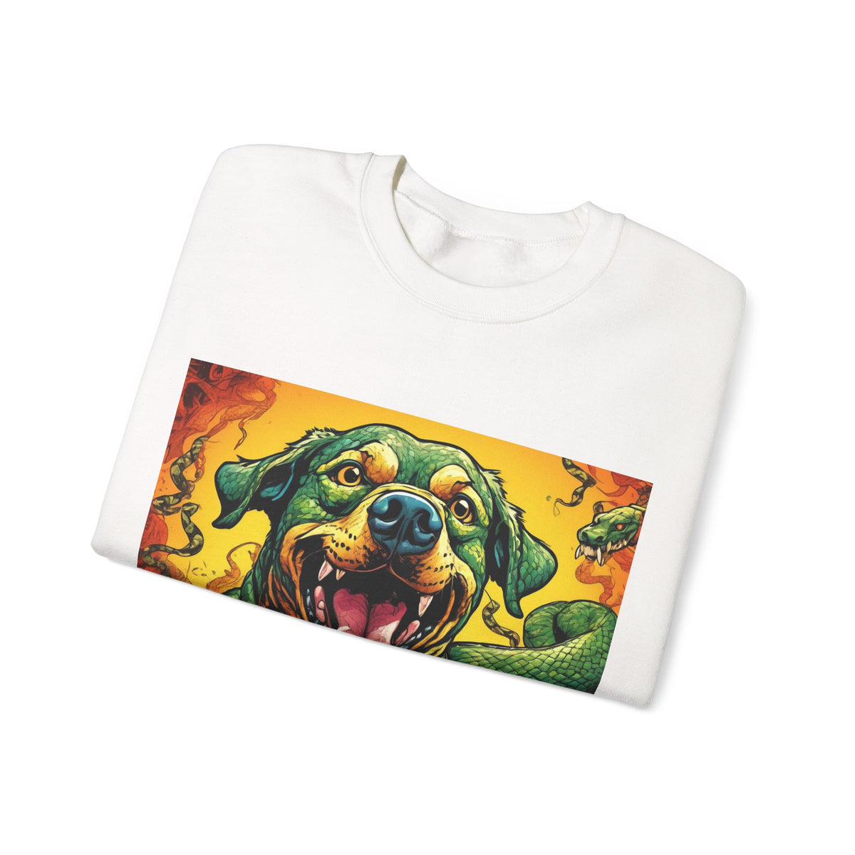 Surreal Serpent Hound Dark Fantasy Art Sweatshirt