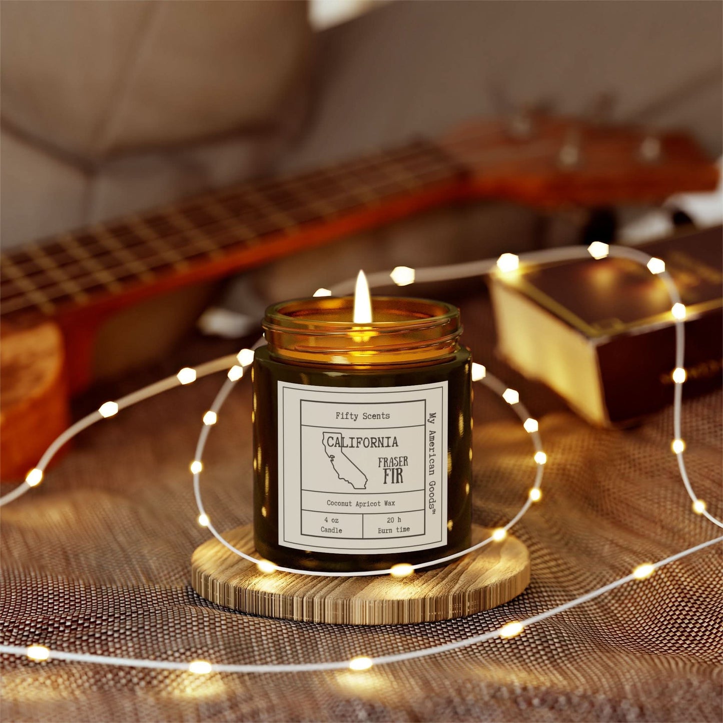 California Frasier Fir Scented Candle - Coconut Apricot Wax