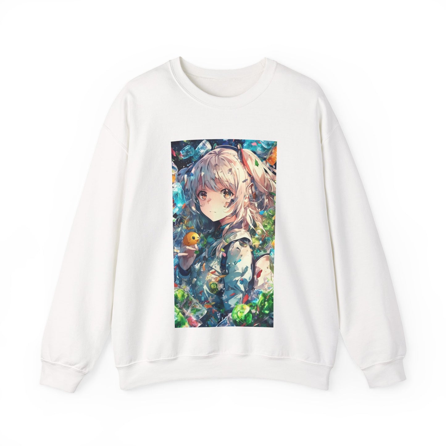 Crystal Bottle Anime Portrait Cozy Art Sweatshirt