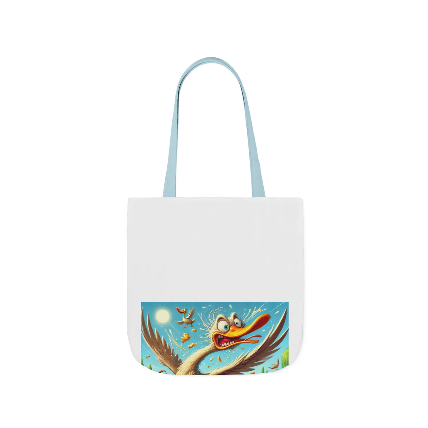 Chaotic Picnic Duck Funny Summer Canvas Tote Bag