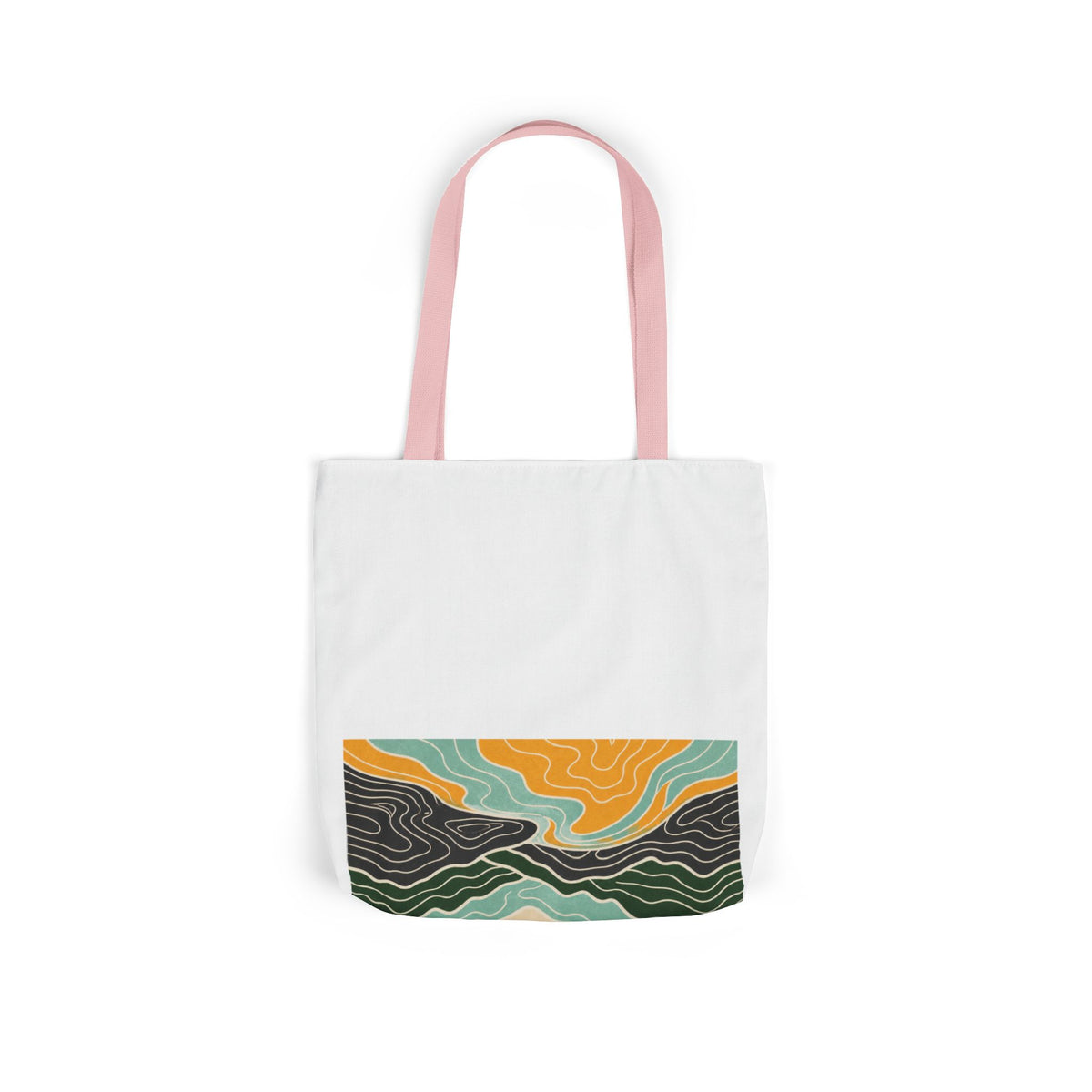 Topographic Sunrise Modern Outdoor Adventure Tote Bag