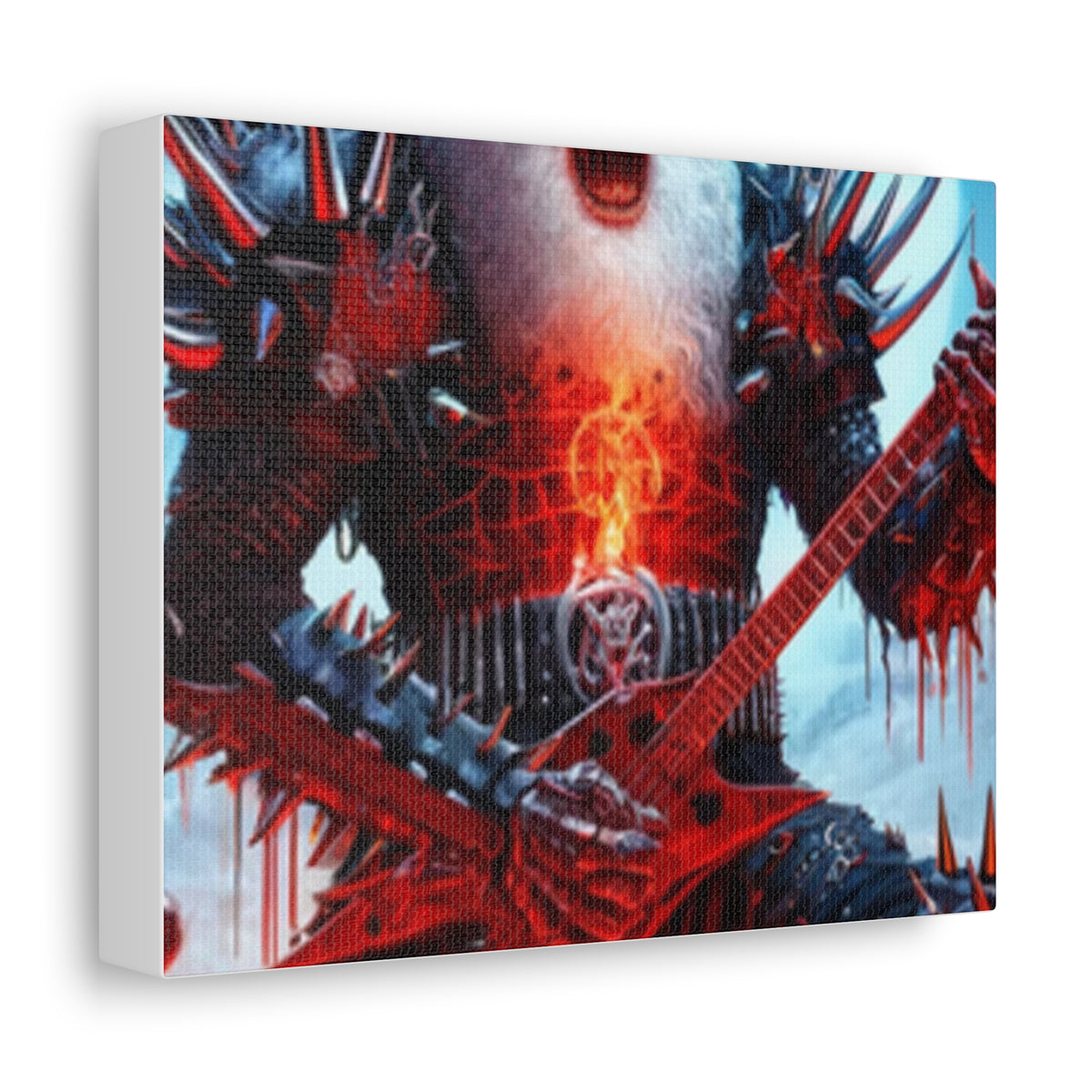 Heavy Metal Santa Holiday Concert Dark Holiday Canvas Art