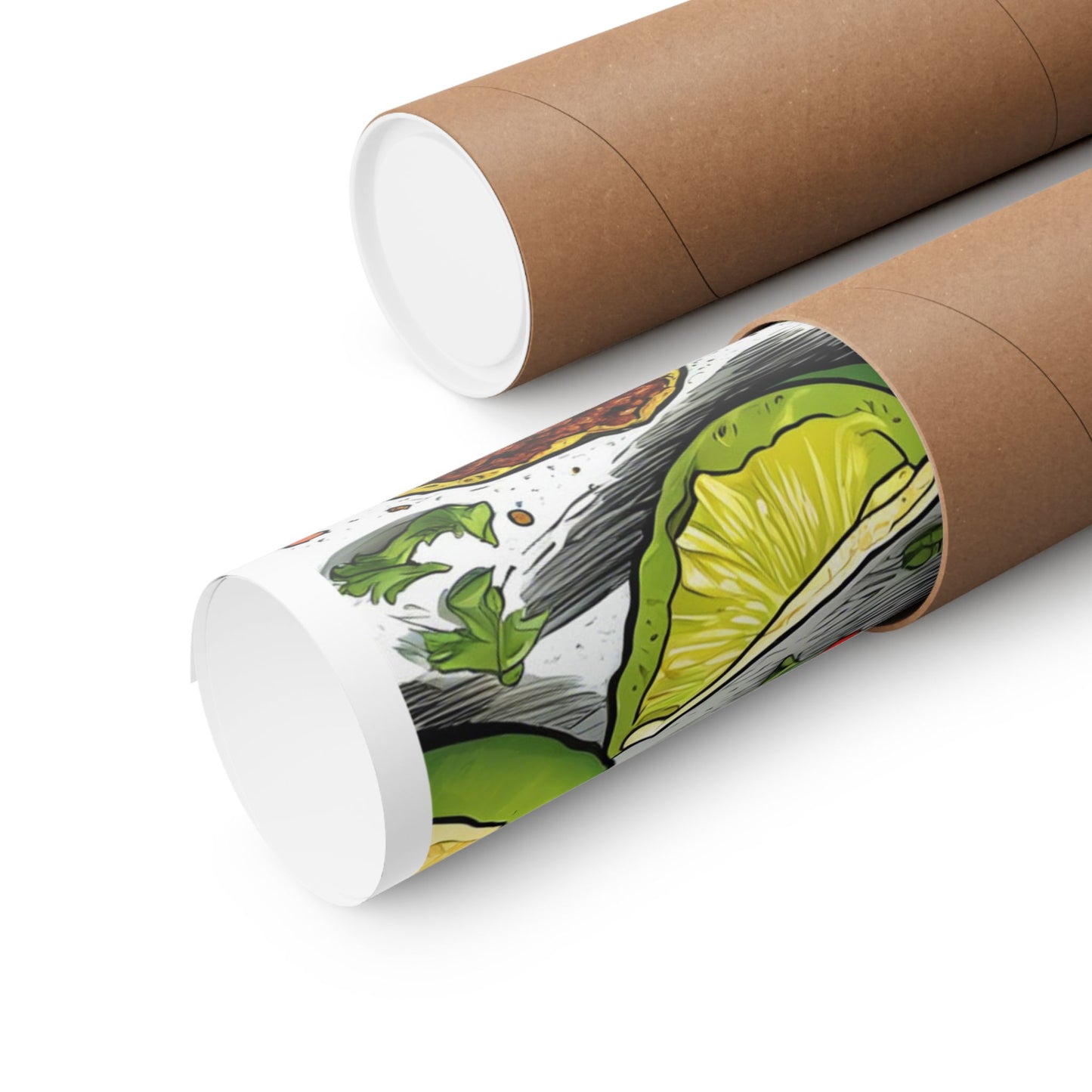 Bold Taco Illustration Foodie Gift Art Poster