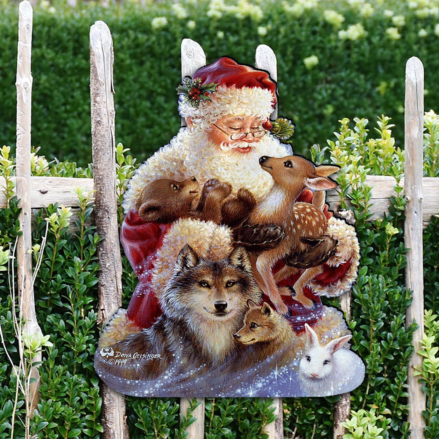 Santa Little Friends Christmas Door Decor by D. Gelsinger - Christmas Santa Snowman Decor - 8461012H-9914